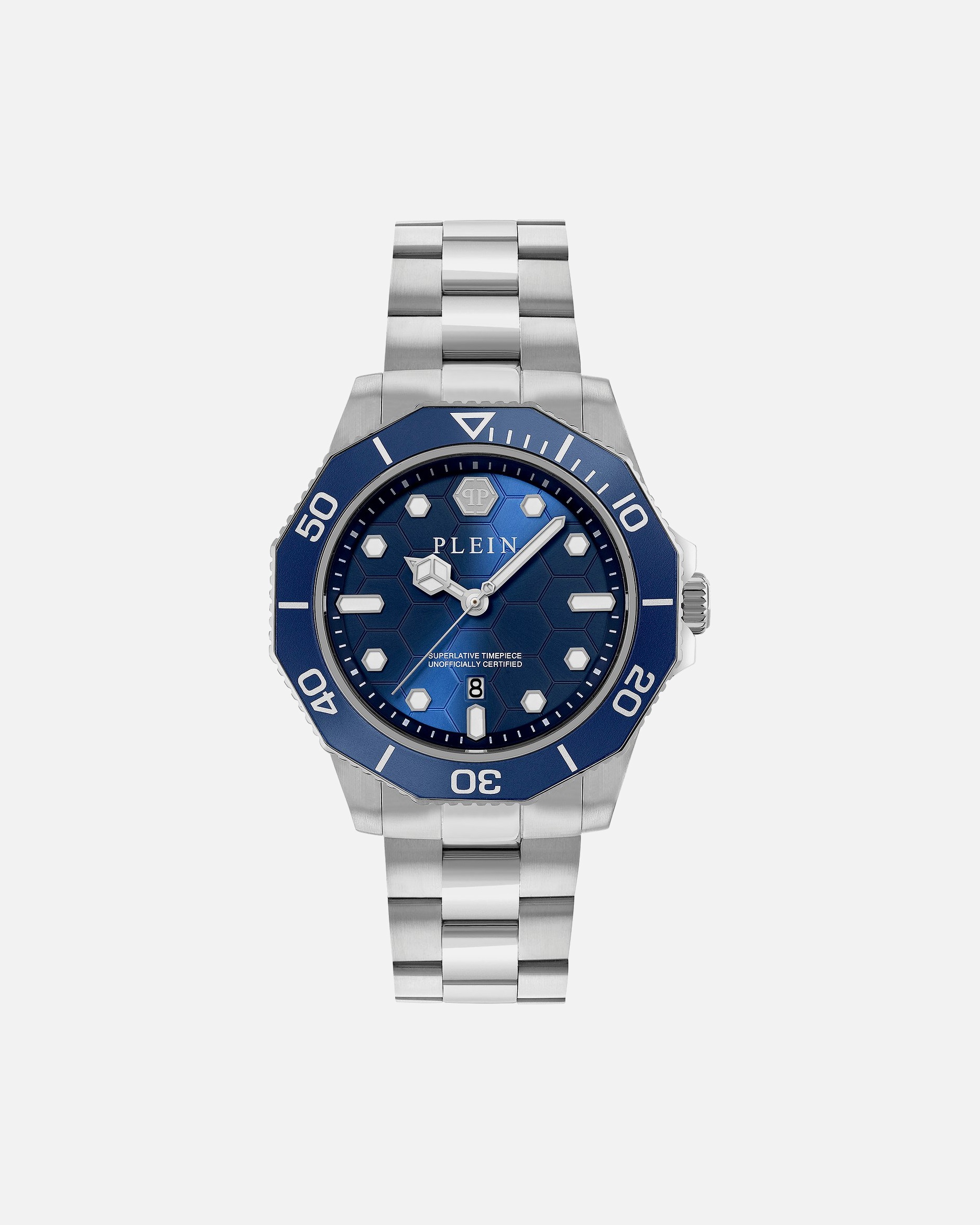Uhr für Männlich PHILIPP PLEIN Herrenuhr Edelstahl, recycelt blau, silber