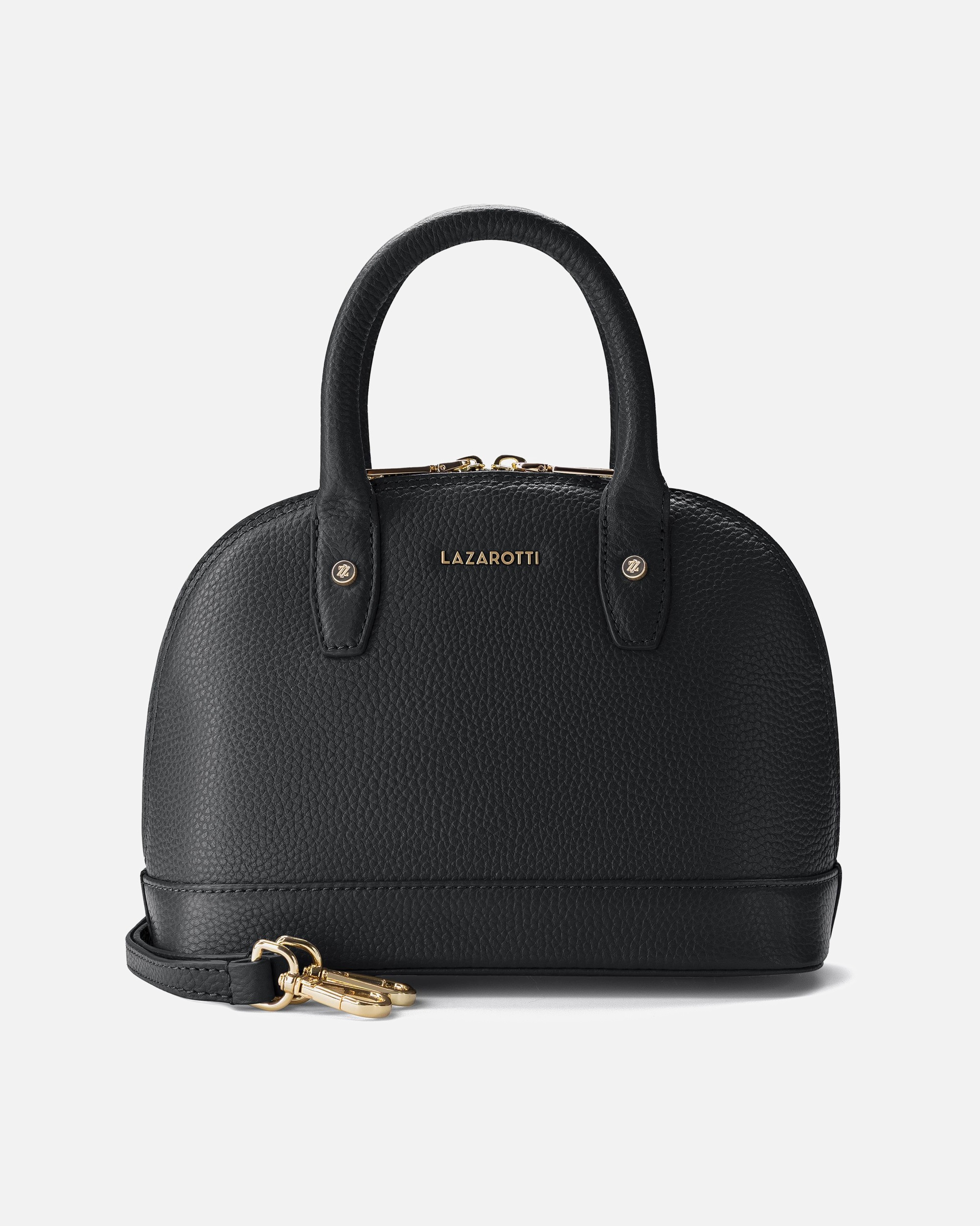 Handtasche für Weiblich Lazarotti Bologna Leather Henkeltasche black 2