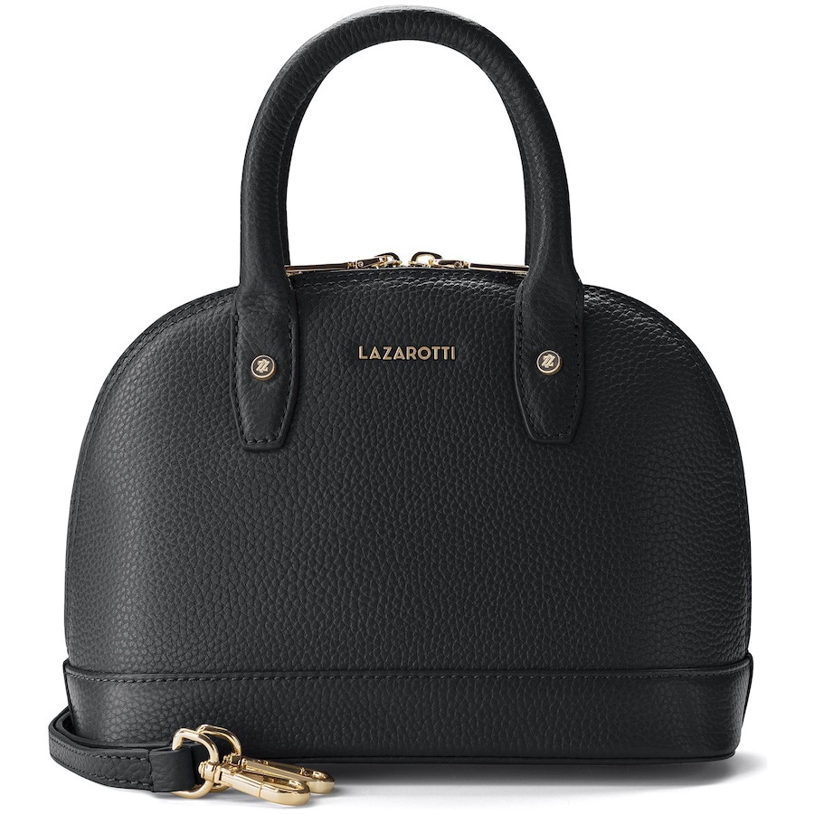 Lazarotti Bologna Leather Henkeltasche black 2 Schwarz Damen