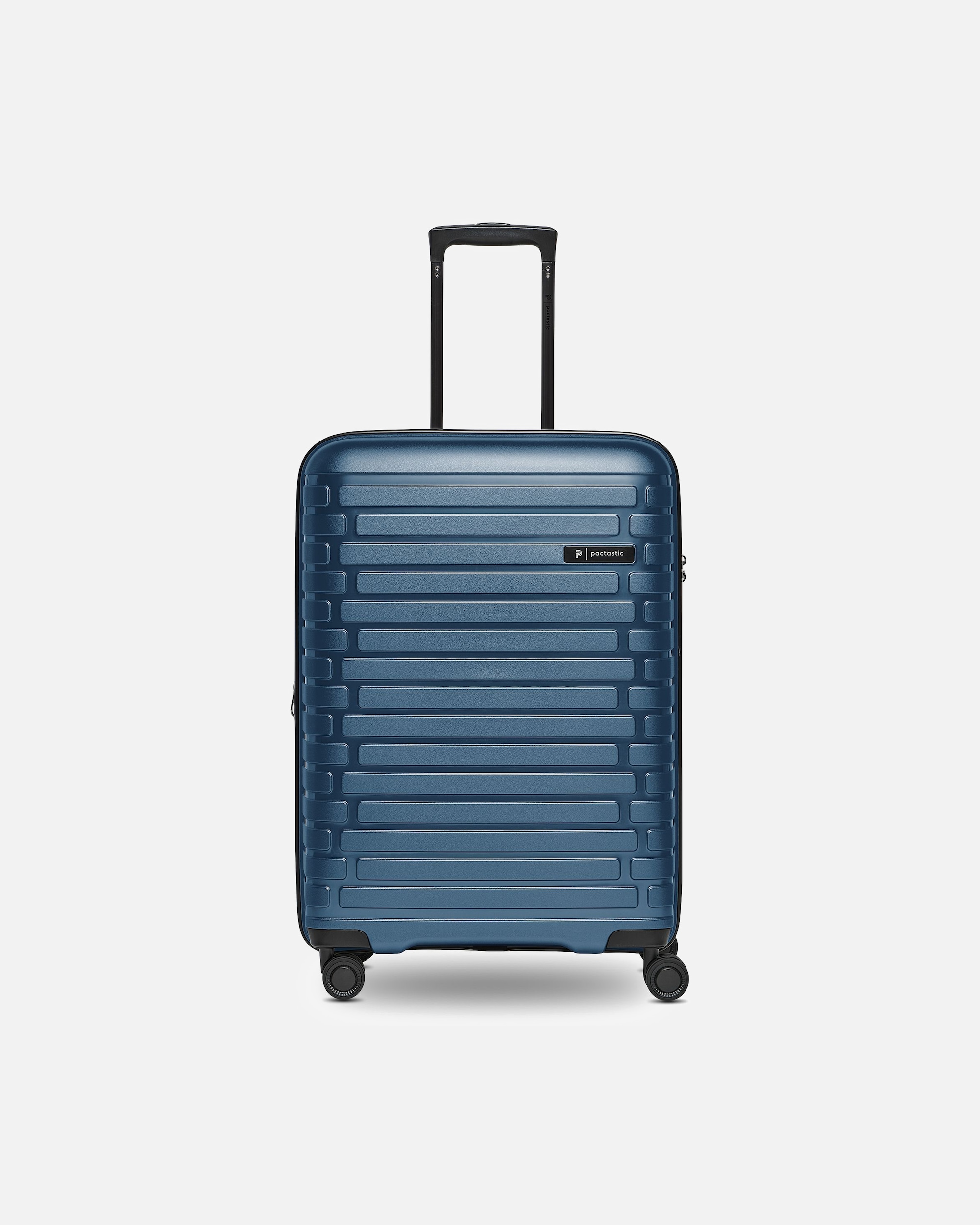 Koffer für Männlich Pactastic Collection 04 THE MEDIUM + 4 Rollen Trolley M 66 cm mit Dehnfalte navy blue-metallic