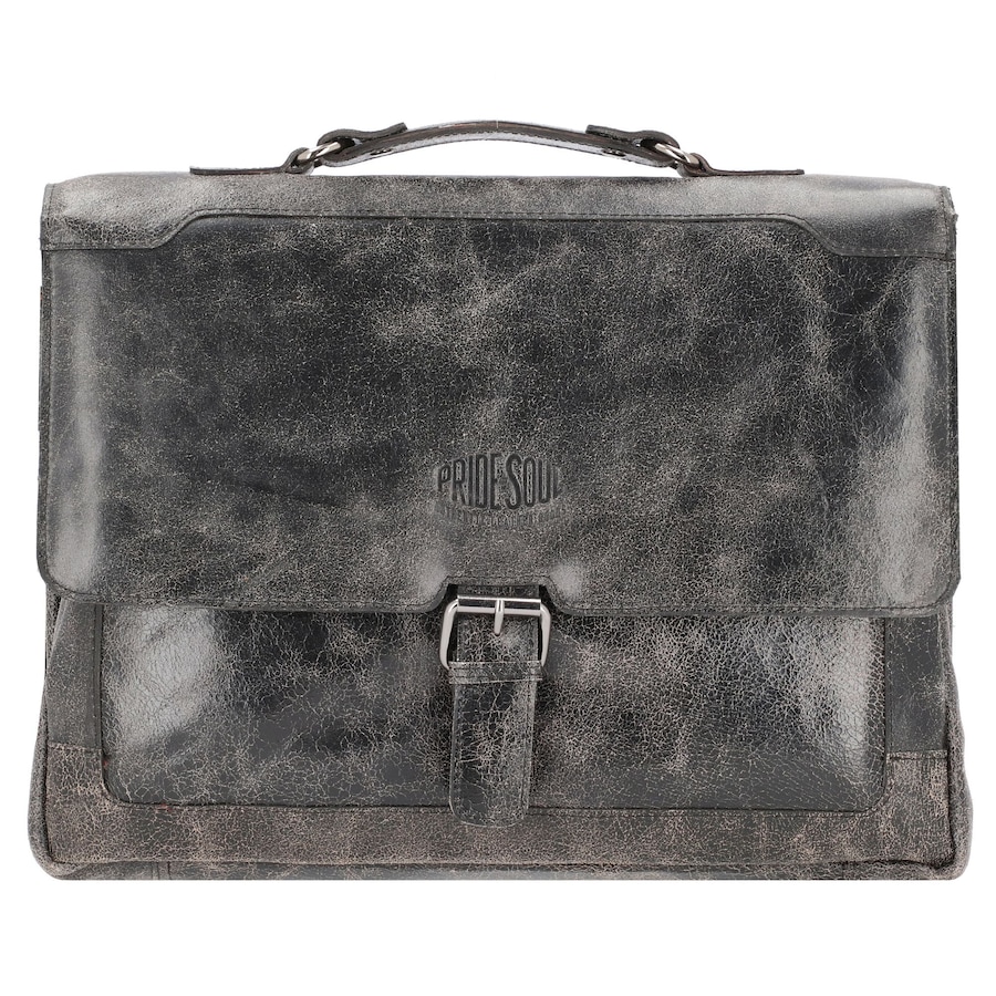 Pride and Soul Scratch Aktentasche Leder 36 cm schwarz Schwarz Herren