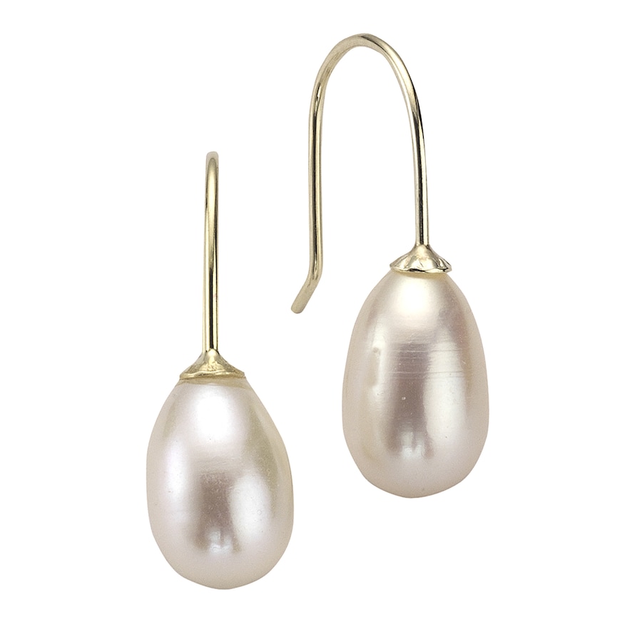 Fascination by Ellen K. Ohrringe 585/- Gold Süßwasserzuchtperle weiß gelb vergoldet Damen