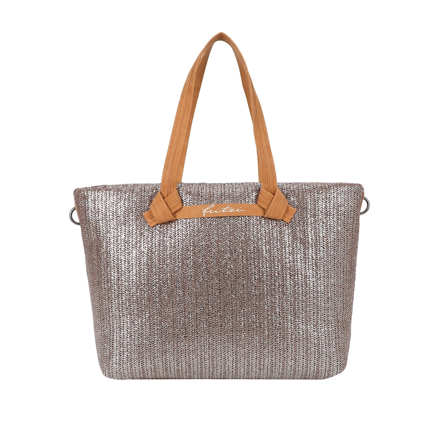 Fritzi aus Preußen Shopper Cloud Big Limited Painted Straw im coolen Look mit metallischem Finish grau Coral Damen