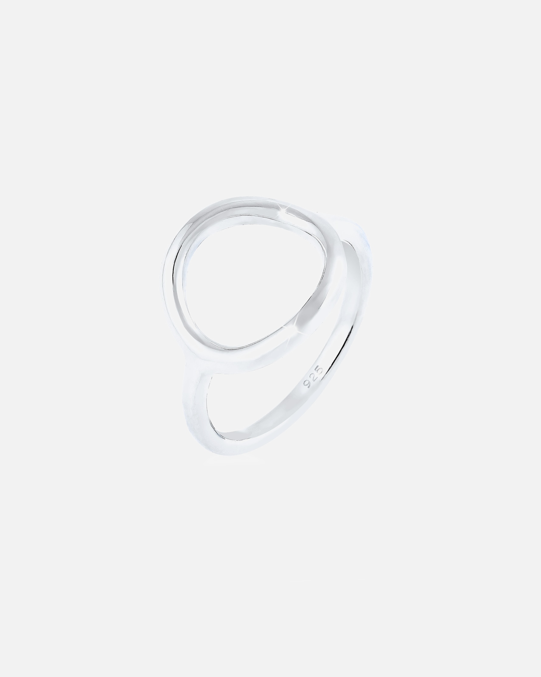 Ring für Weiblich Elli Kreis Rund Geo Statement 925 Sterling Silber 56