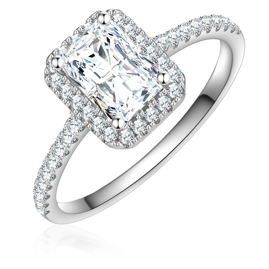 Trilani Ring aus Sterling Silber in silber mit Zirkonia 54 Damen