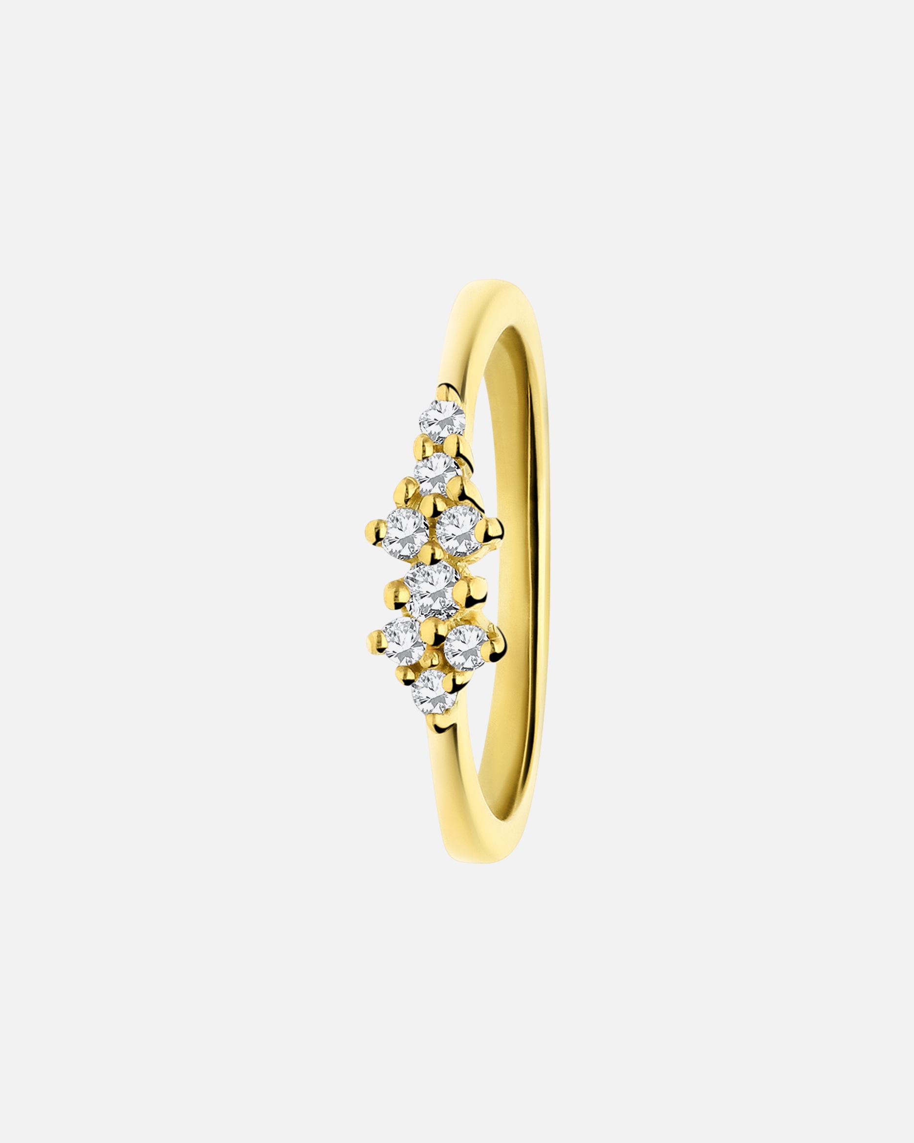 Ring für Weiblich Lucardi Ring 925 Silber Gold - 50mm