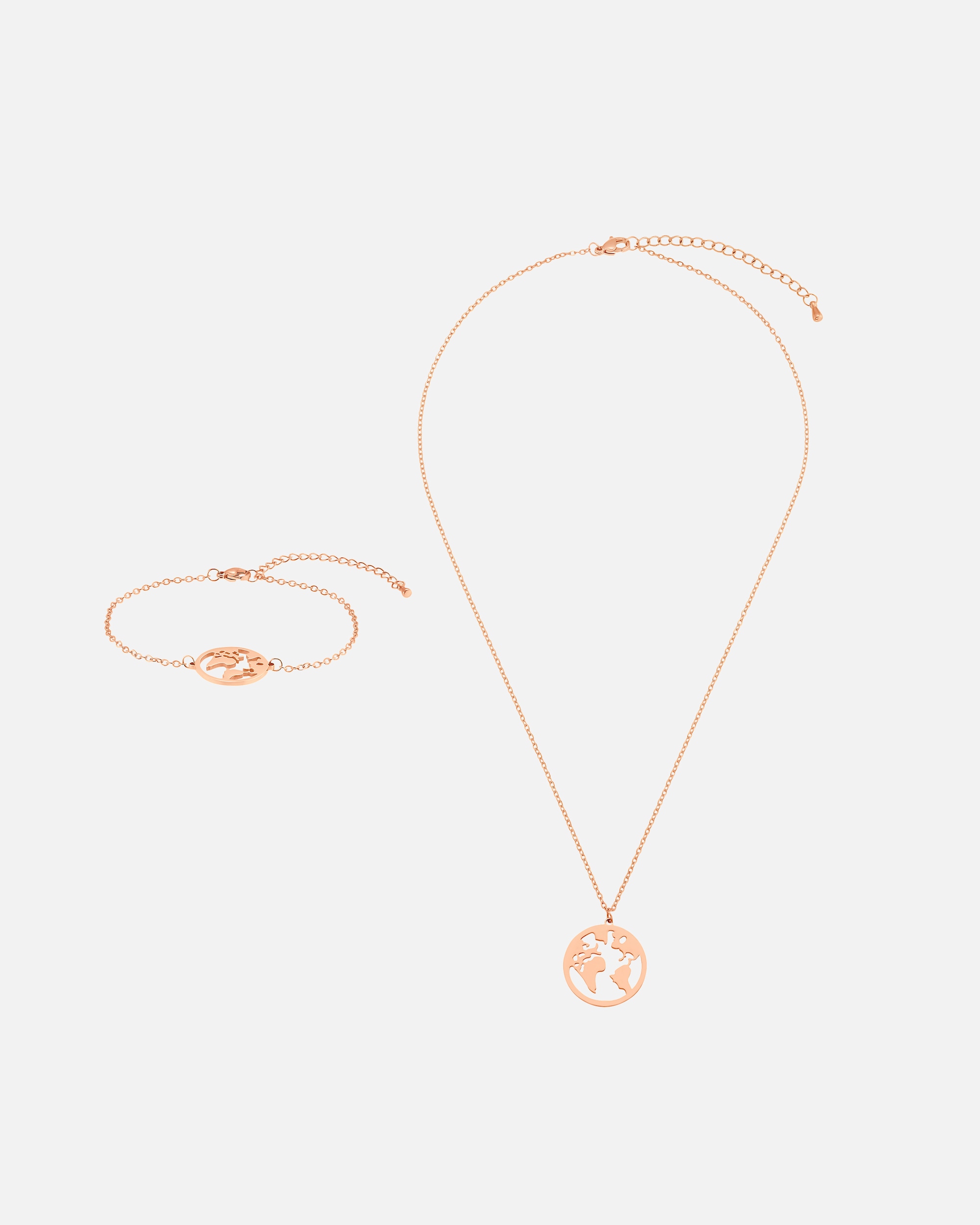 Schmuckset für Weiblich Heideman Set Weltkarte Rosegoldffarben