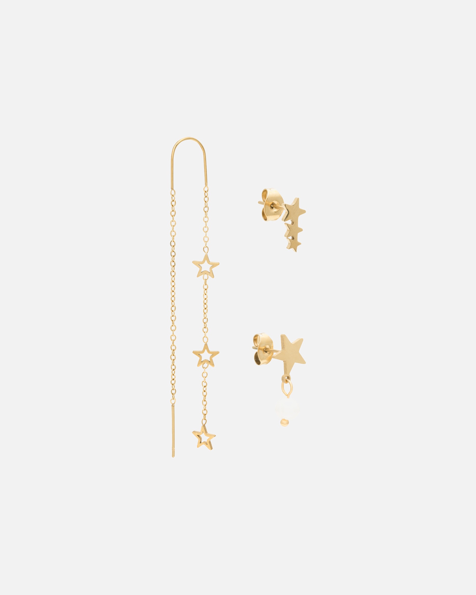 Ohrringe für Weiblich A&C Oslo – Nordic Design Jewellery Default Brand Line Ohrhänger 'Steel - Miniature' gold