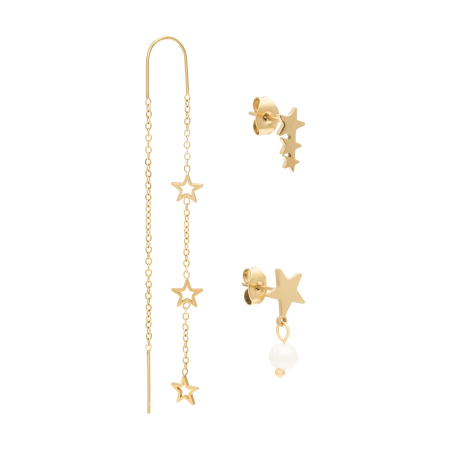 A&C Oslo – Nordic Design Jewellery Ohrhänger 'Steel - Miniature' gold Hellbraun Damen