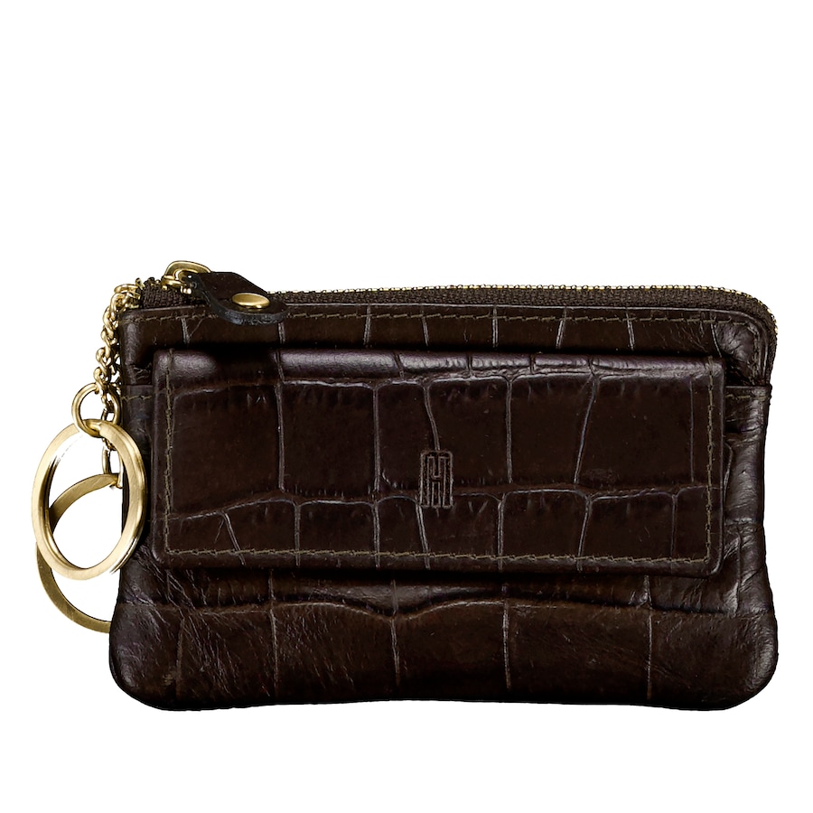 Hausfelder Manufaktur Schlüsselanhänger Kroko Dark Brown Damen