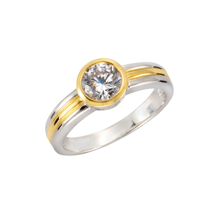 Celesta Ring 925/- Sterling Silber Zirkonia weiß 058 (18,5) Weiss Damen