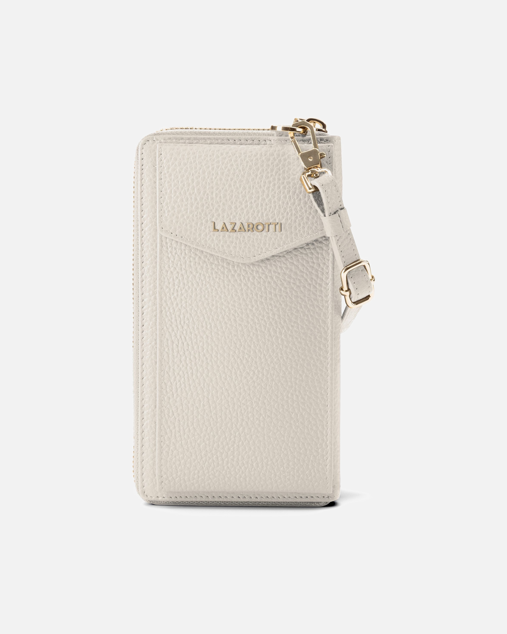 Handy Accessoire für Weiblich Lazarotti Bologna Leather Handytasche Leder 11 cm cream 2