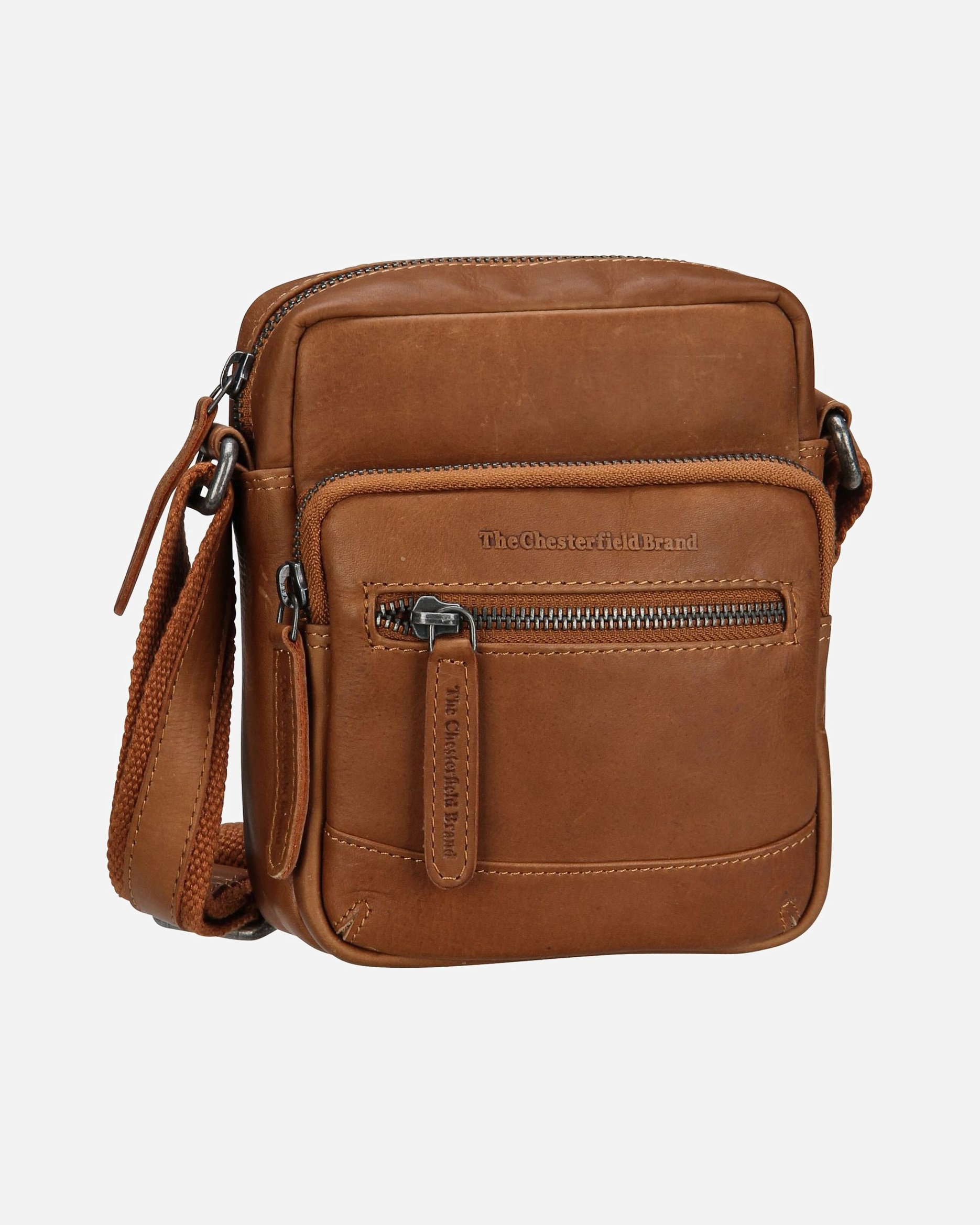 Umhängetasche für Männlich The Chesterfield Brand Umhängetasche Bremen Cognac