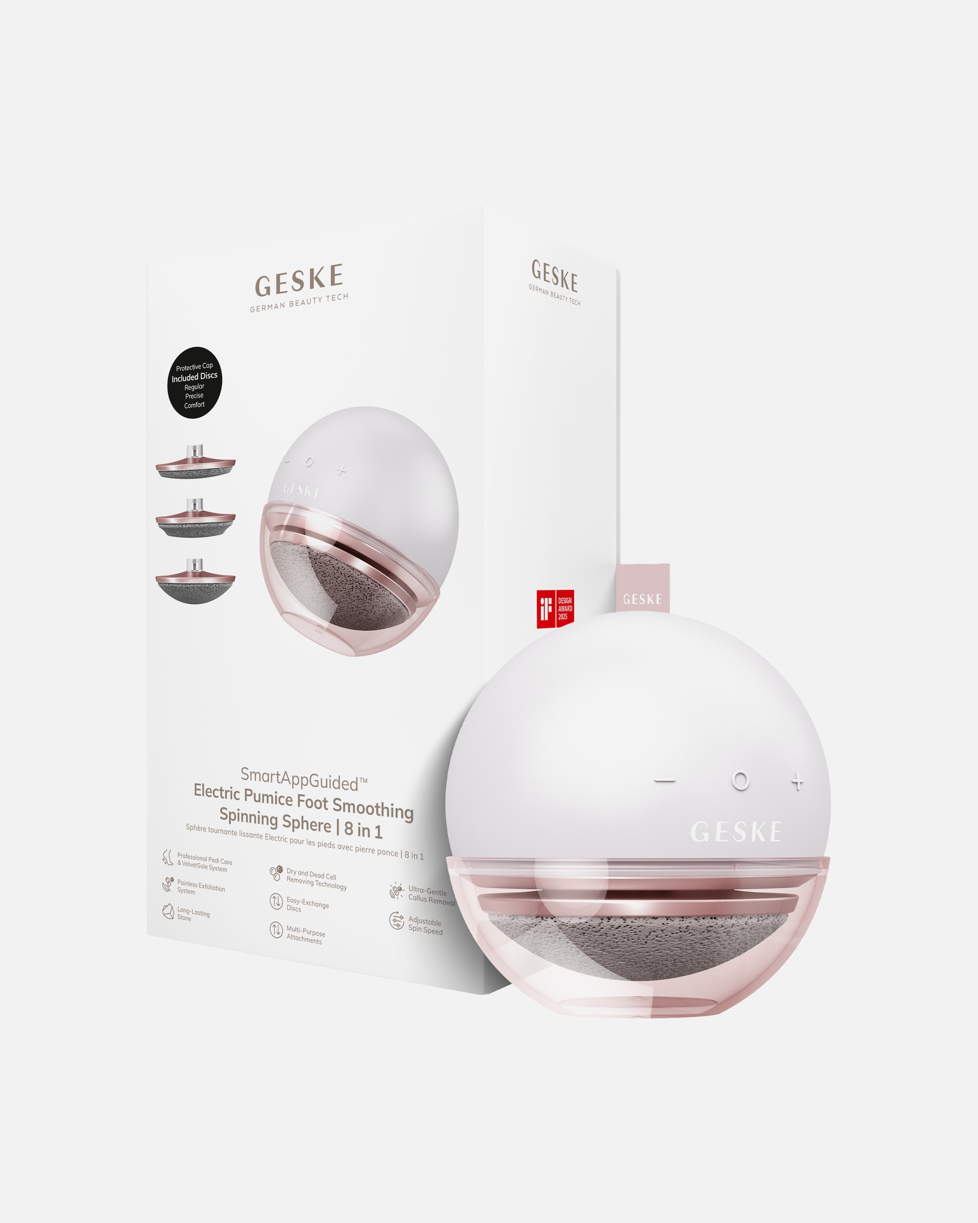 Hornhautentferner für Unisex GESKE GESKE Electric Pumice Foot Smoothing Spinning Sphere | 8 in 1 Starlight
