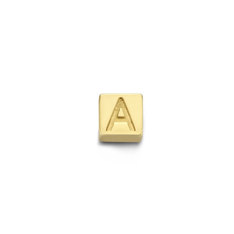 Isabel Bernard Le Carré Felie 14 Karat | Gold Initiale Charm Kubus IB340043B Damen