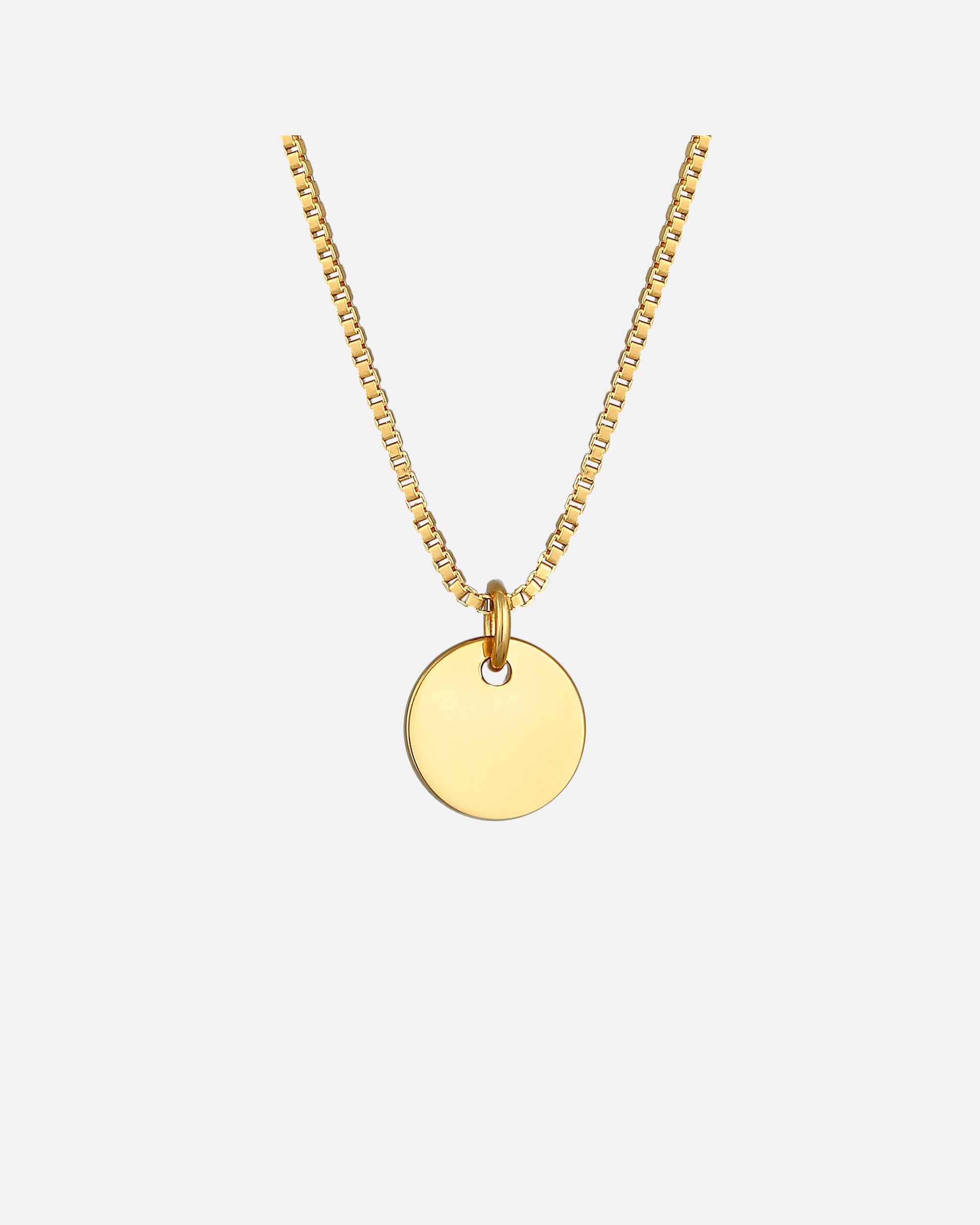 Halskette für Weiblich Elli Elli Halskette Venezianerkette Plättchen Rund 925 Silber goldfarben