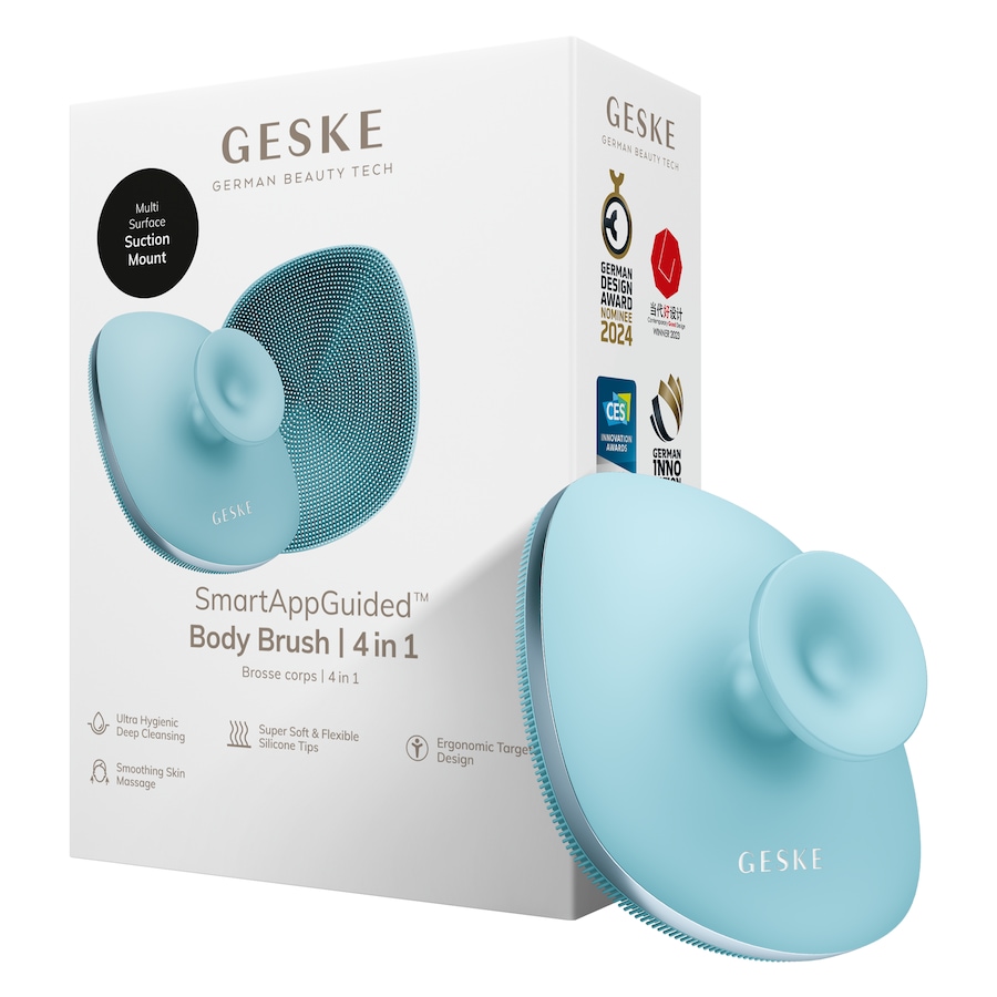 GESKE Body Brush | 4 in 1 Design mit Metallring Reinigungsbürste Turquoise