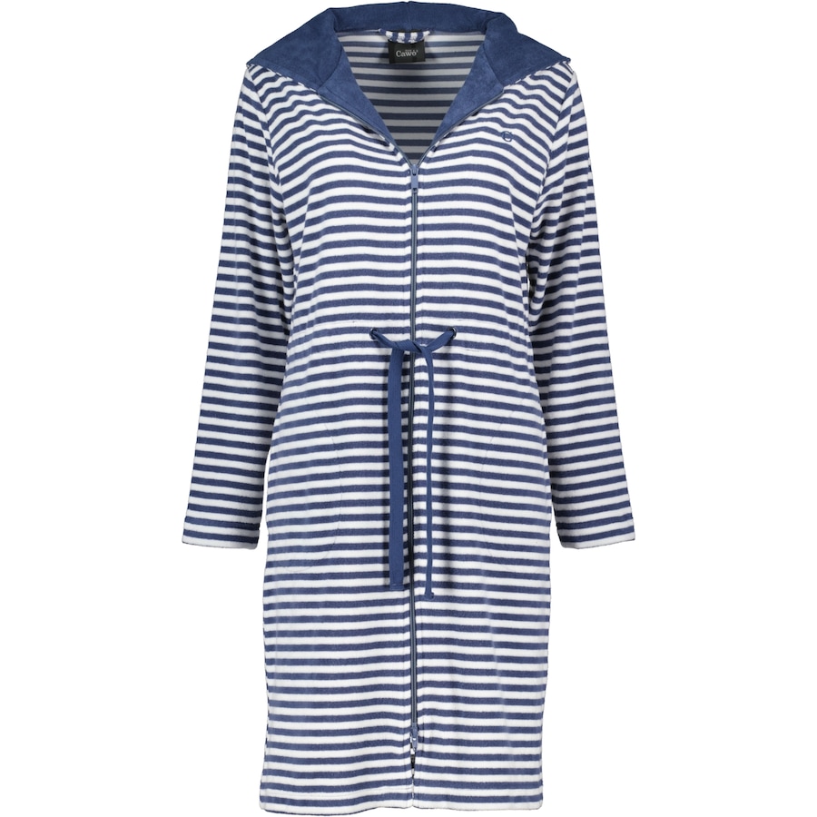 Cawö Bademäntel Damen Kurzmantel mit Kapuze Campus 834 nachtblau - 16 S