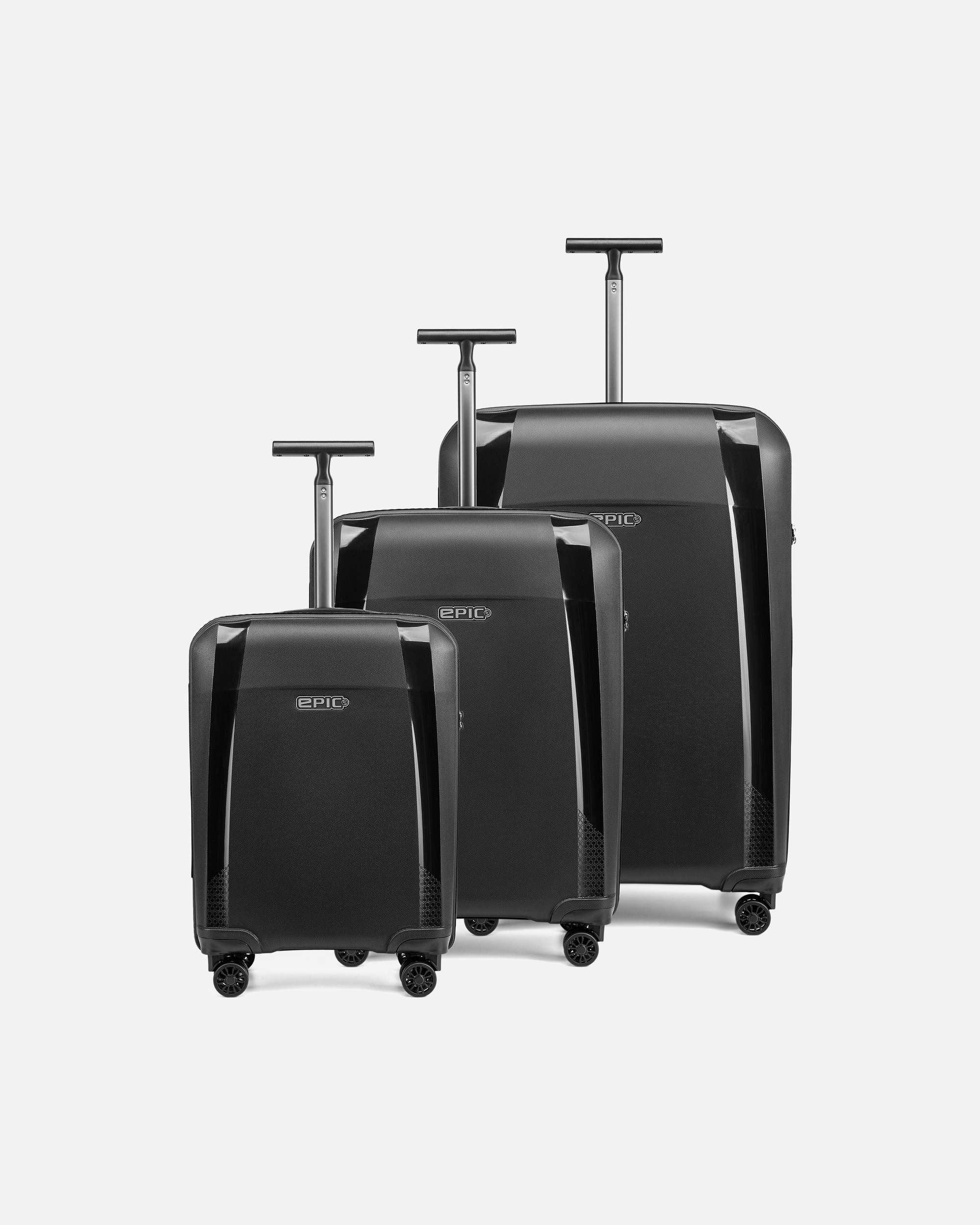 Koffer für Männlich Epic Phantom SL 4 Rollen Kofferset 3-teilig phantomblack