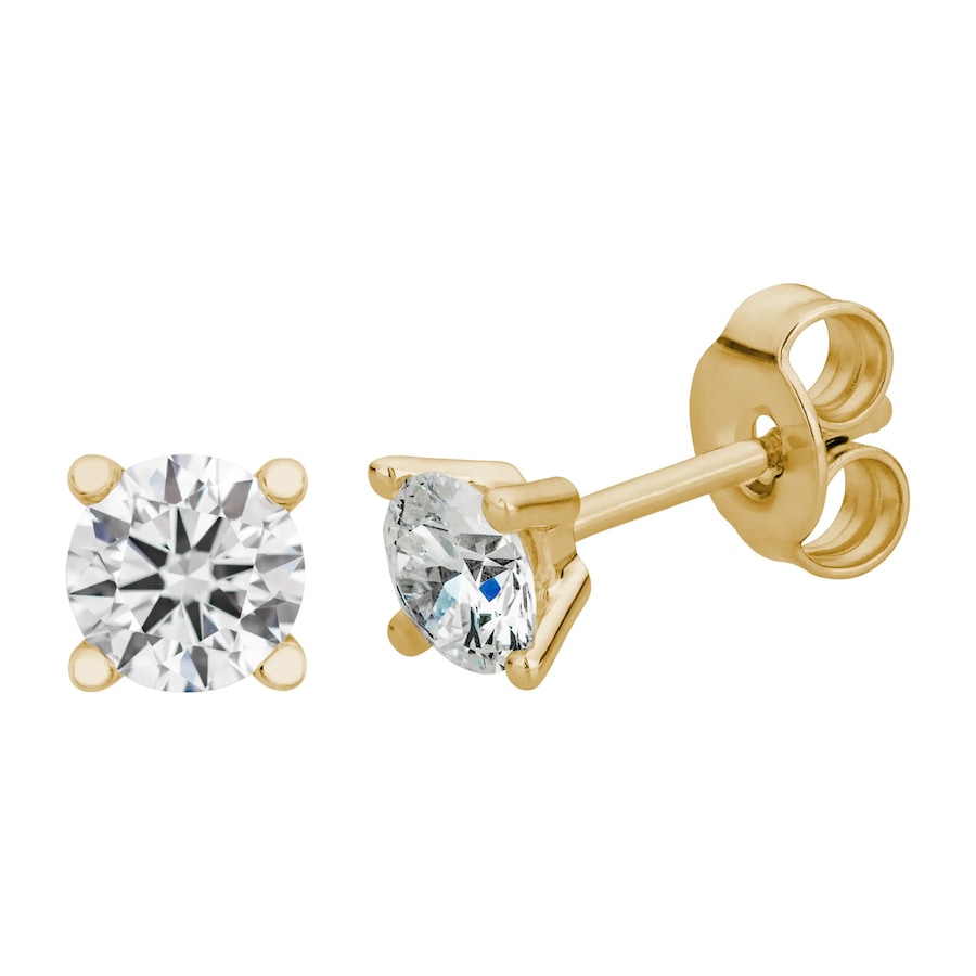 Lyomi Ohrstecker 585/- Gold Diamant Lab Grown weiß 0,75ct. gelb vergoldet Damen