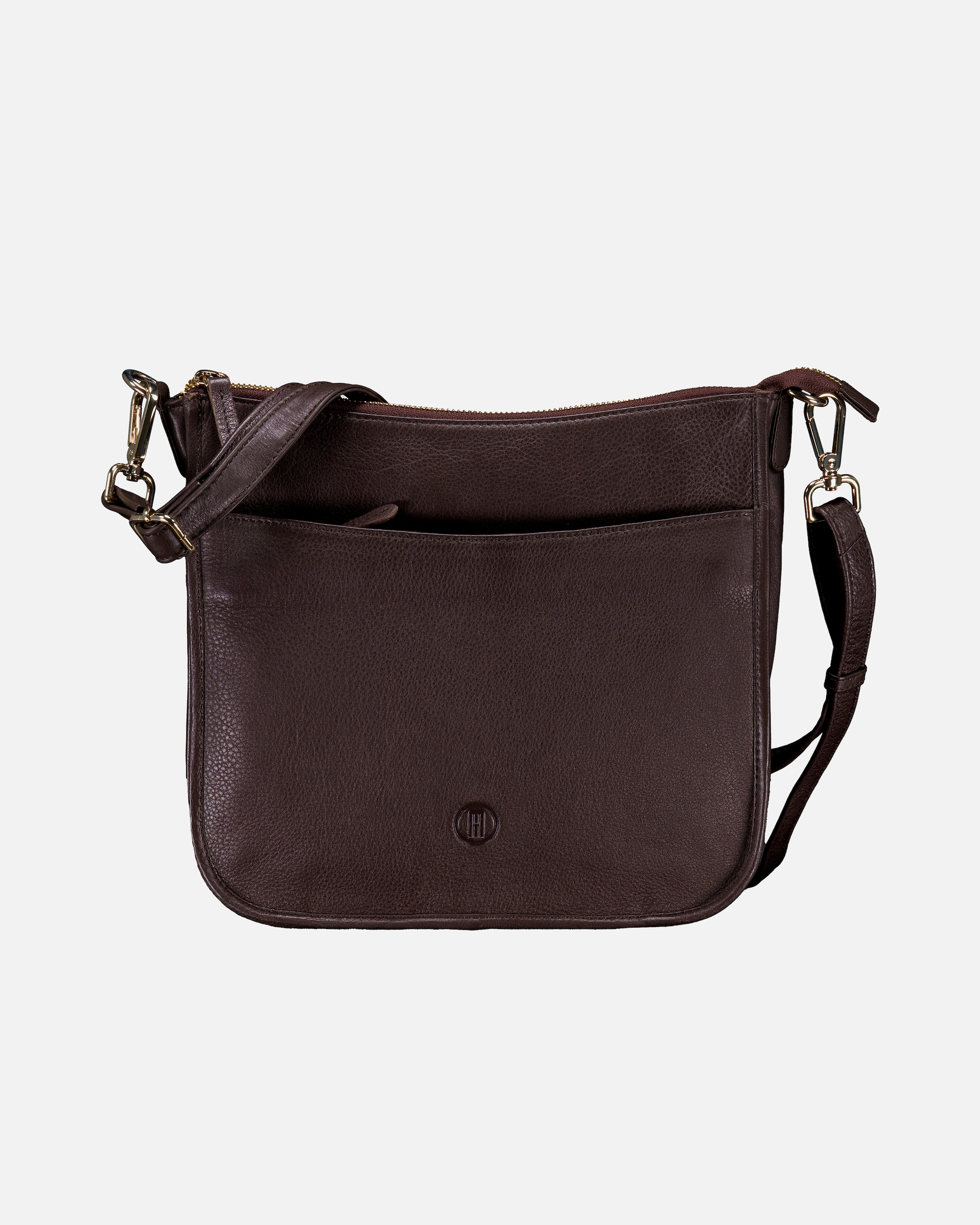 Umhängetasche für Weiblich Hausfelder Manufaktur Umhängetasche Nappa Dark Brown