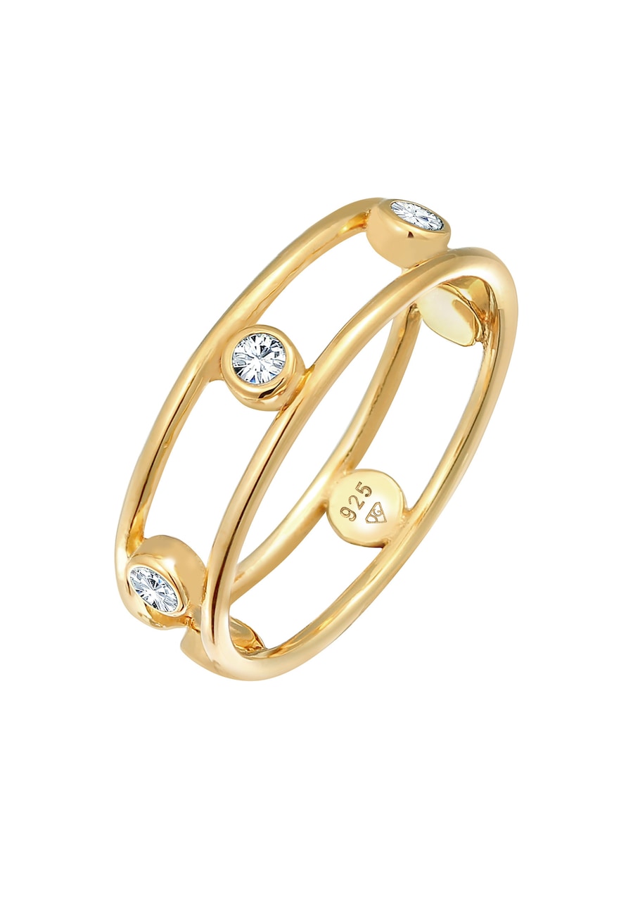 Elli Glamouröse Elegant 925 Silber, mit Kristallen von Swarovski 56 Damen