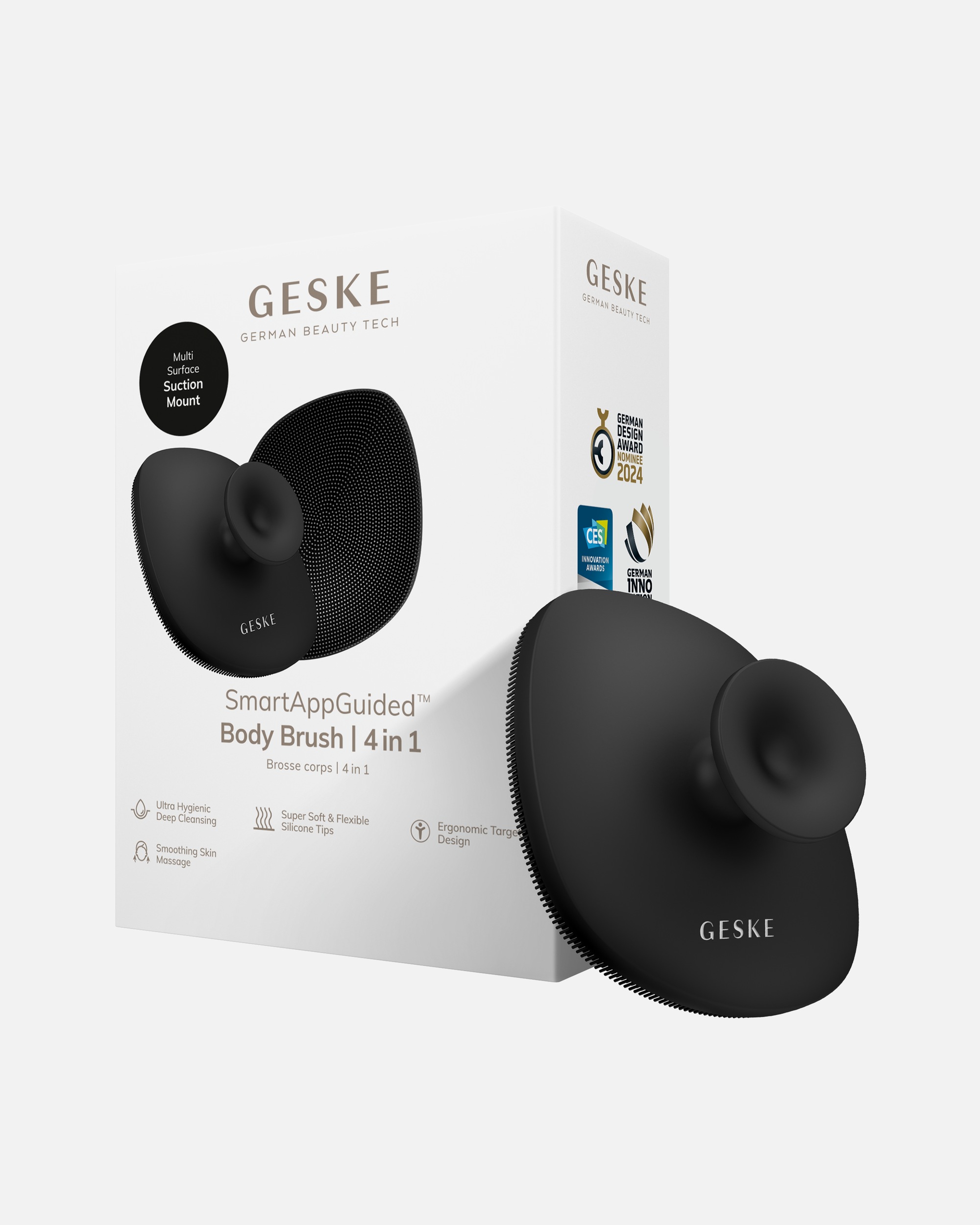 Reinigungsinstrument für Unisex GESKE GESKE Body Brush | 4 in 1 | Reinigungsbürste für den ganzen Körper Gray