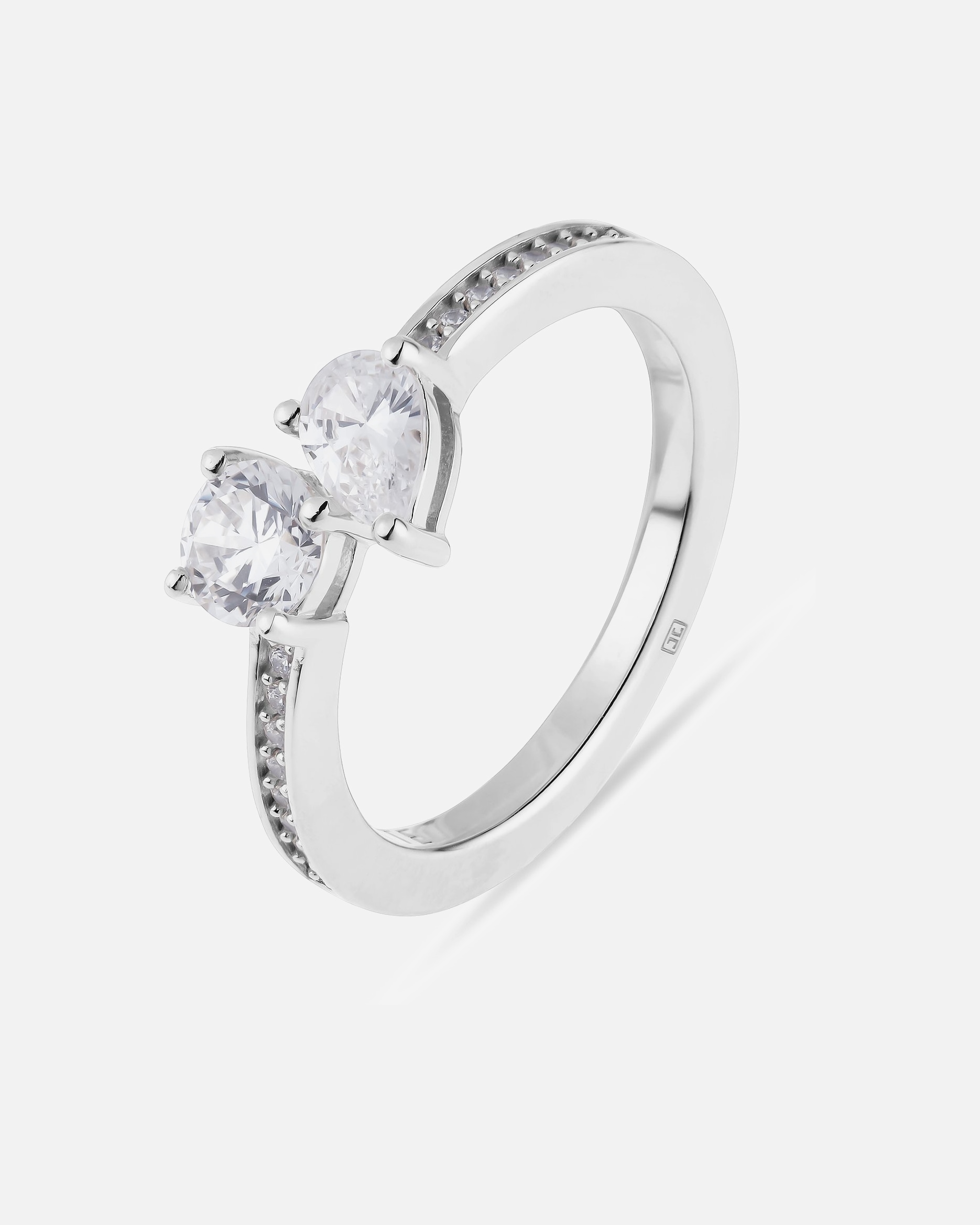 Ring für Weiblich Jette Damenring 925er Silber, recycelt 55