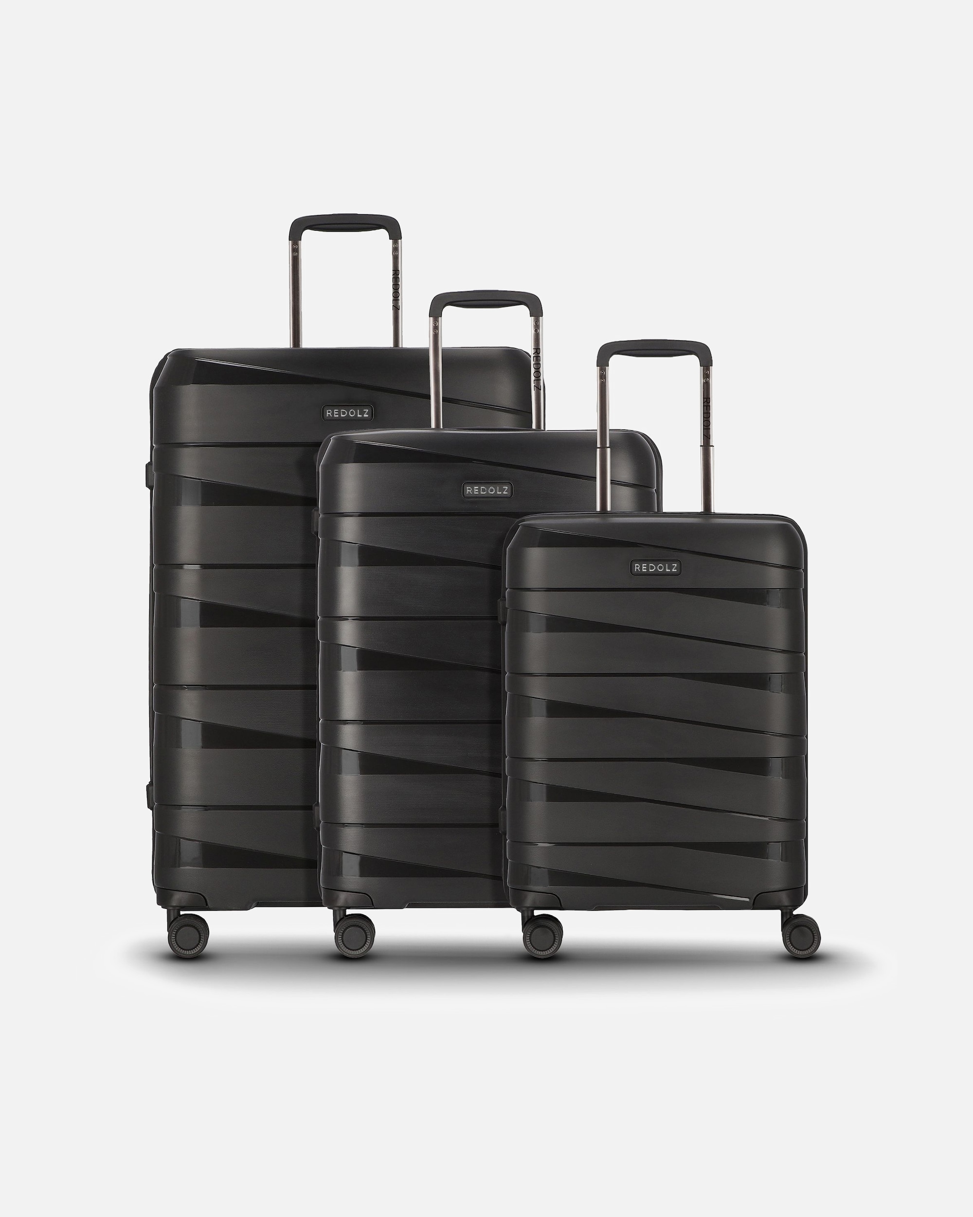 Koffer für Männlich Redolz Essentials 10 3-SET 4 Rollen Kofferset 3-teilig black-metallic 2