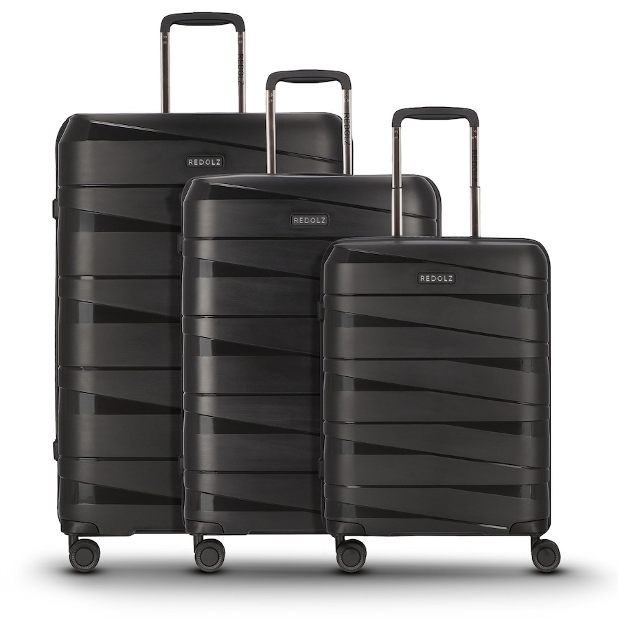 Redolz Essentials 10 3-SET 4 Rollen Kofferset 3-teilig black-metallic 2 Schwarz Herren