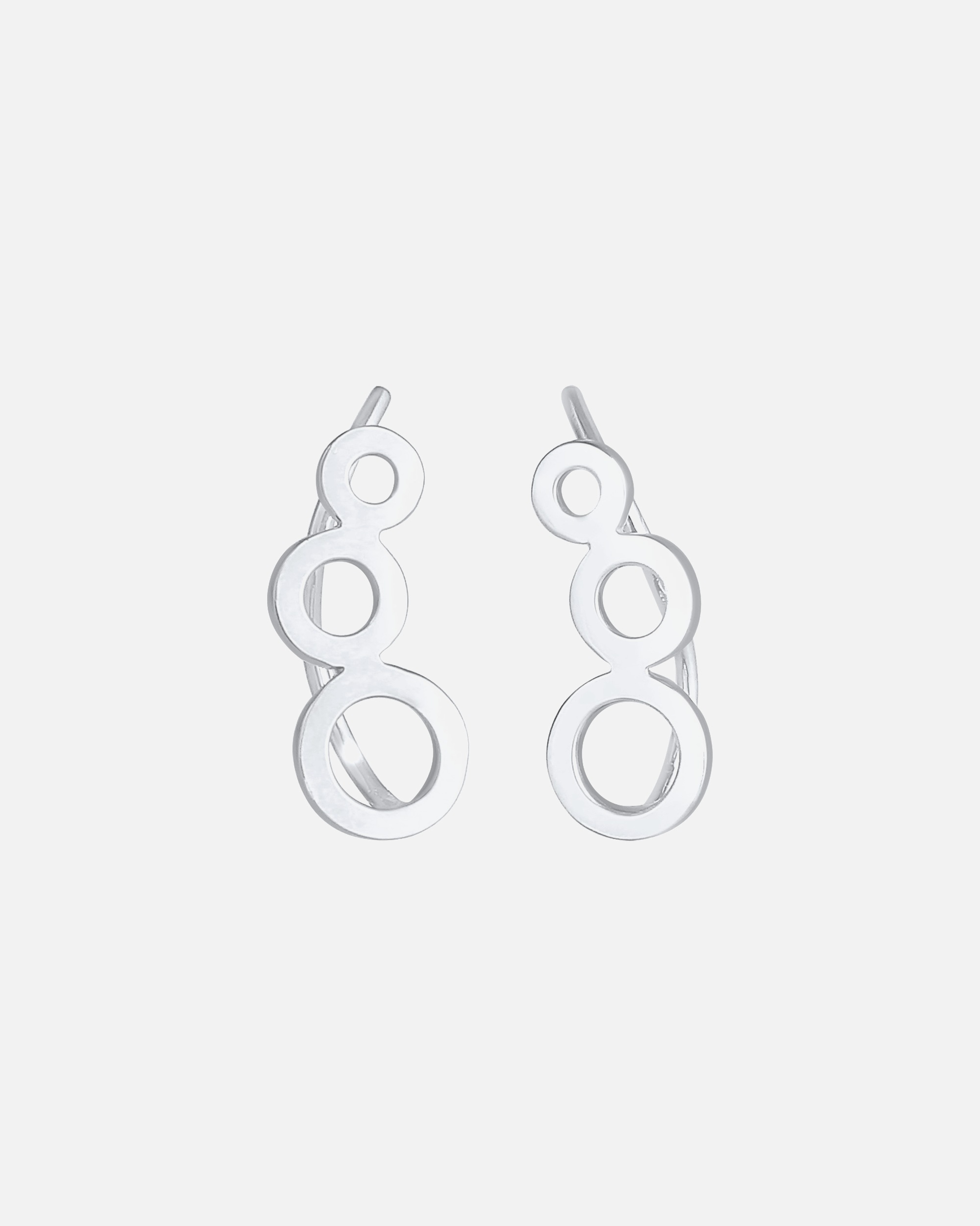 Ohrringe für Weiblich Elli Elli Kolczyki Ear Climber Rund Kreis Look 925 Silber Srebro