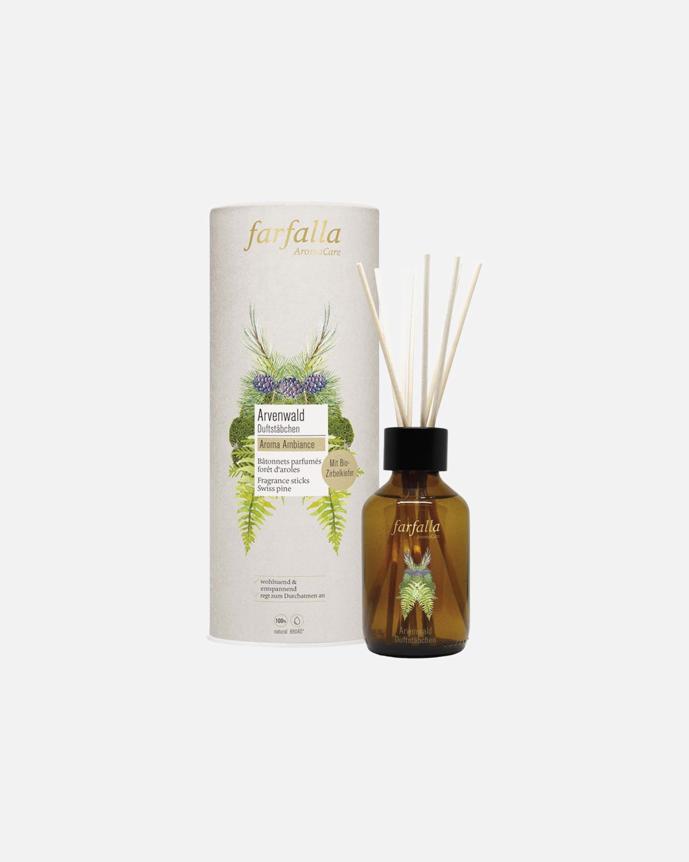 Raumduft für Unisex Farfalla Arvenwald - Duftstäbchen Aroma Ambiance 150 ml