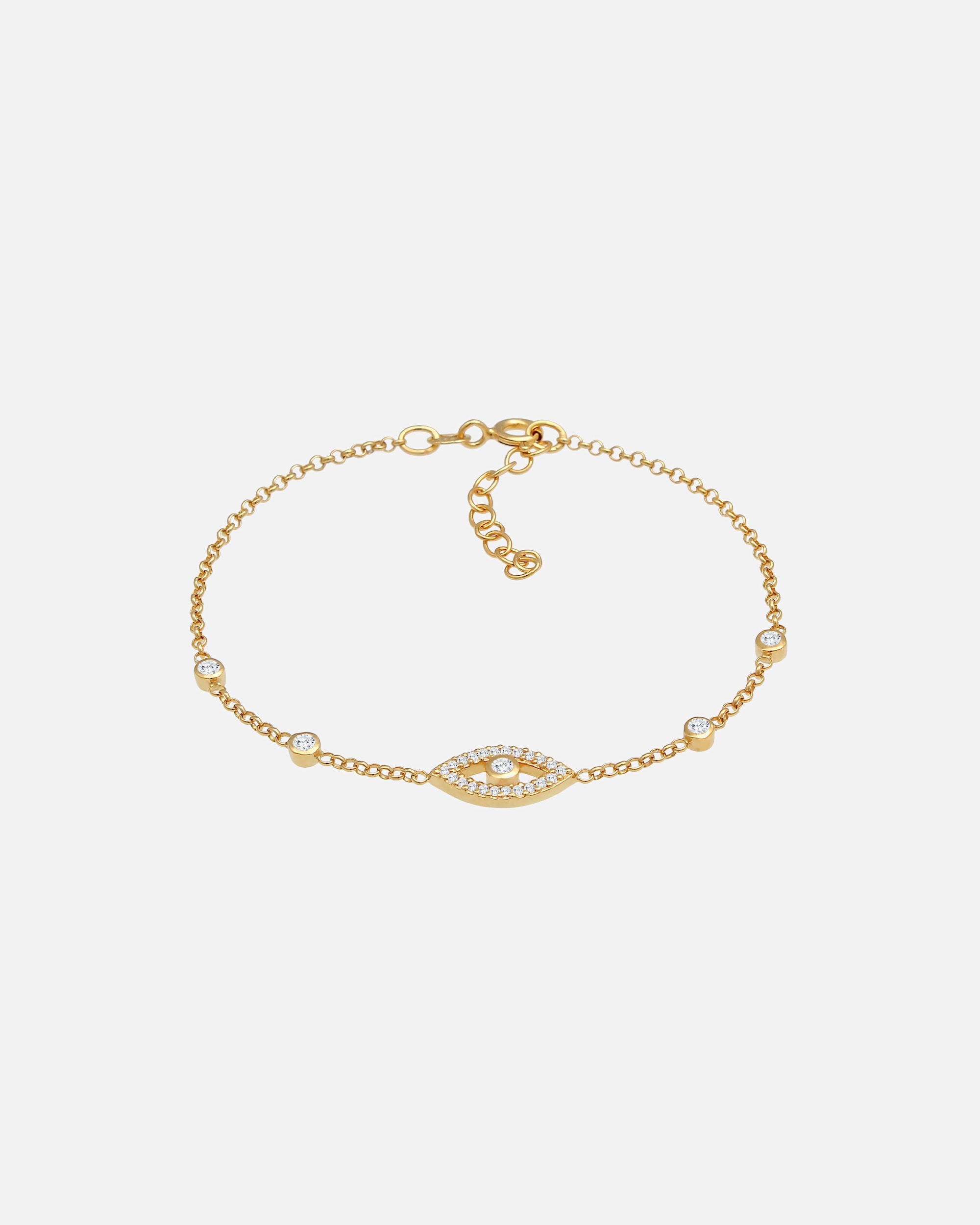 Armband für Weiblich Elli Evil Eye Symbol Zirkonia Kristalle 925 Silber 16