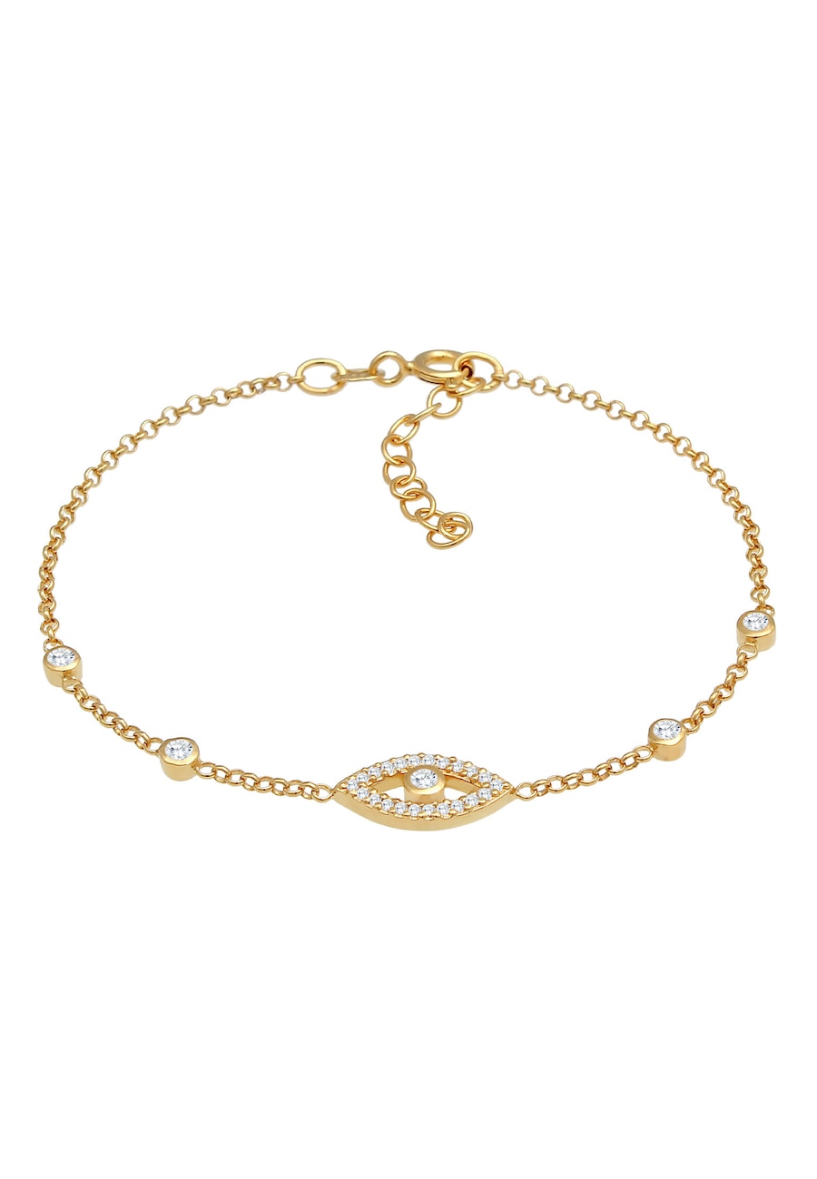 Elli Evil Eye Symbol Zirkonia Kristalle 925 Silber 16 Damen