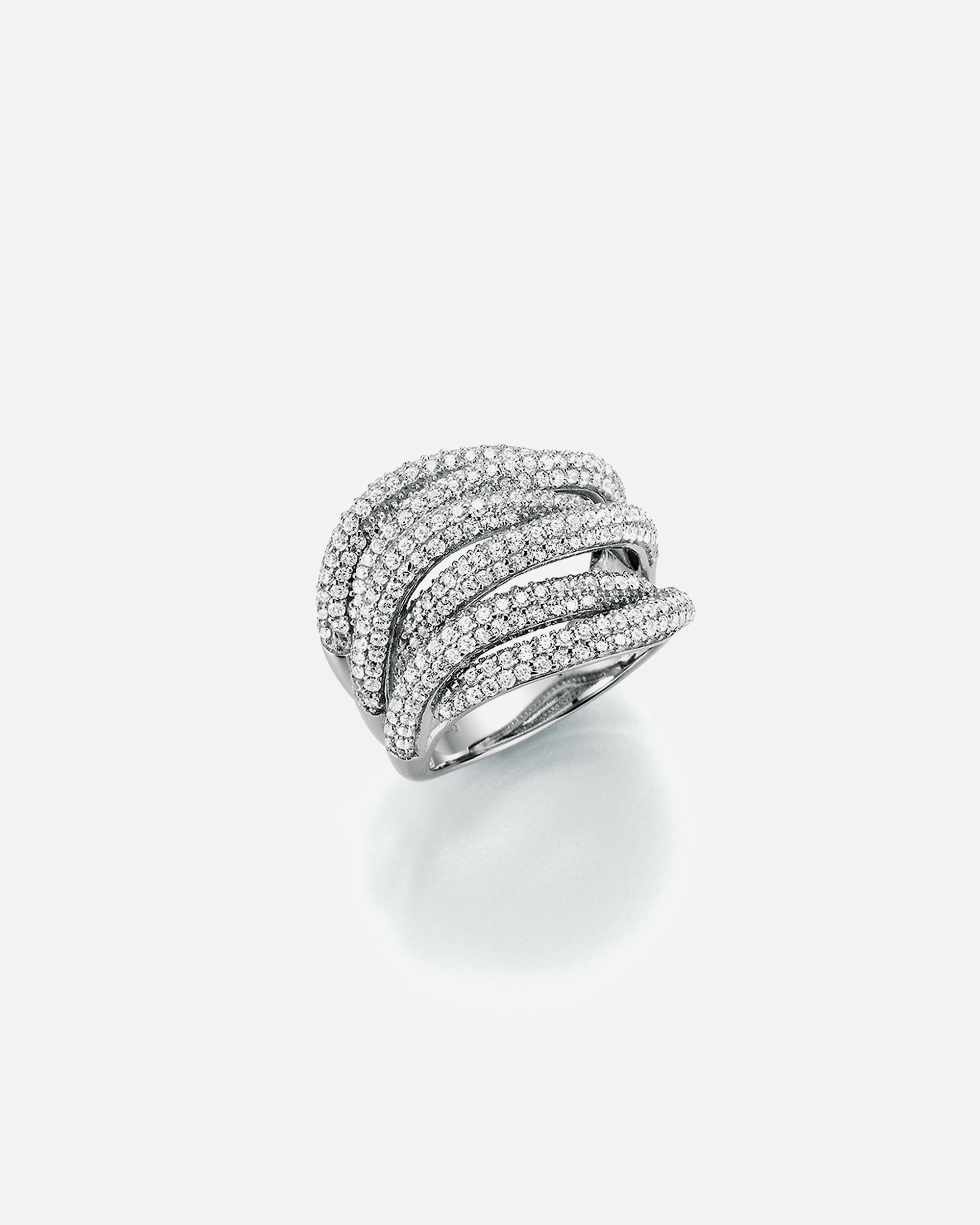 Ring für Weiblich Giorgio Martello Milano Ring mit weißen Zirkonia, Silber 925 56