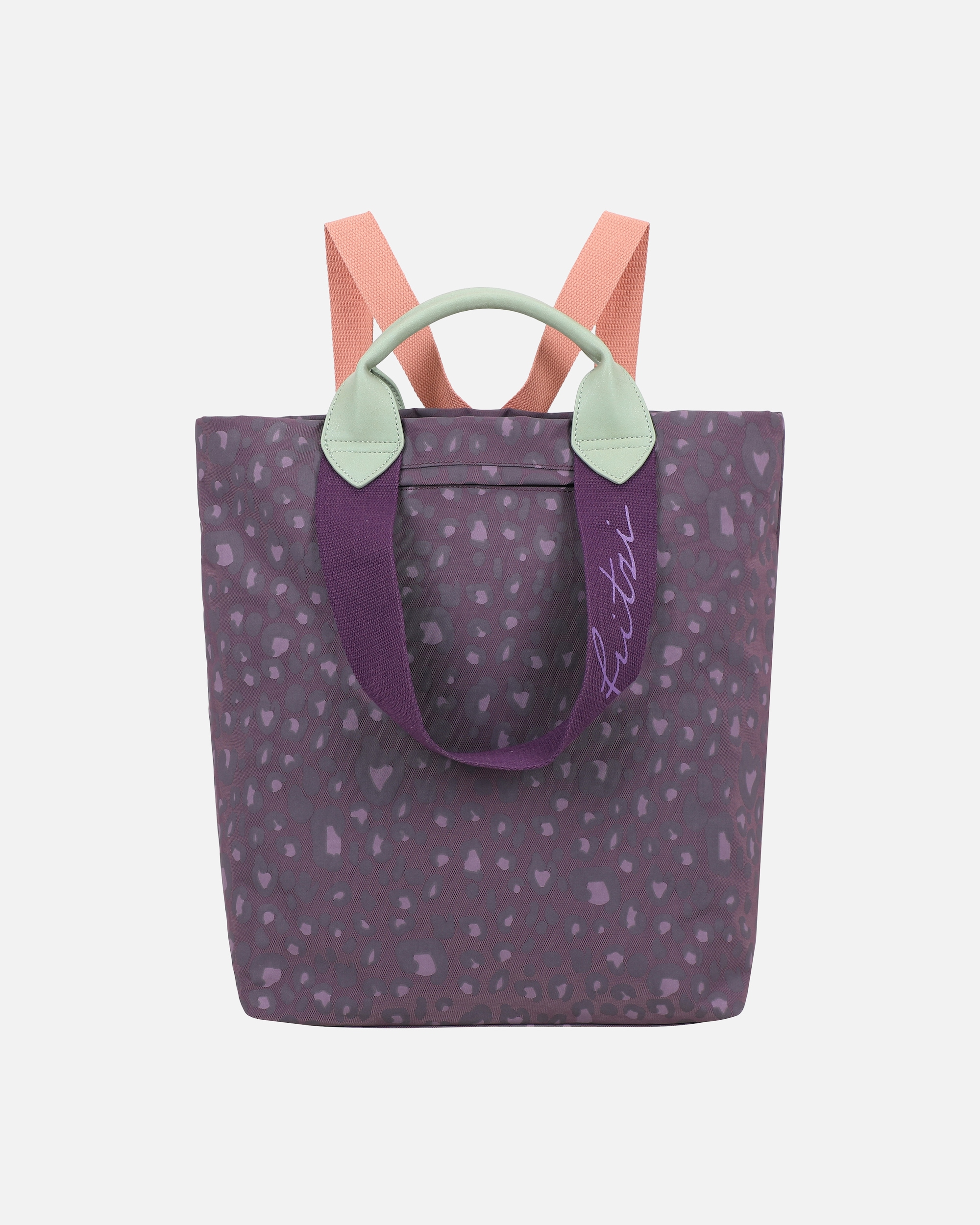 Rucksack für Weiblich Fritzi aus Preußen Rucksack Ju Leo mit tollem Leo-Print lila