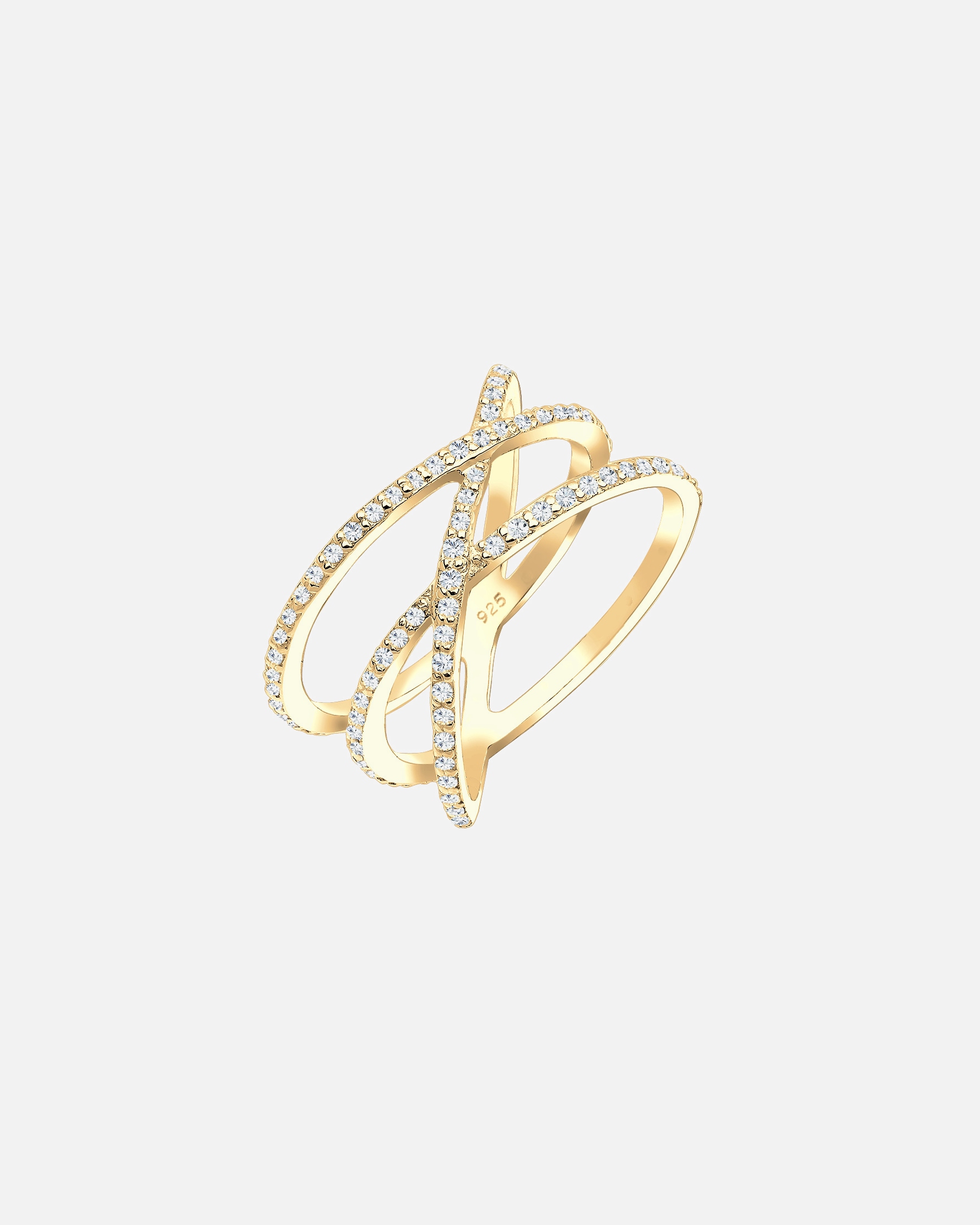Ring für Weiblich Elli 925 Sterling Silber Zirkonia Wickelring 52