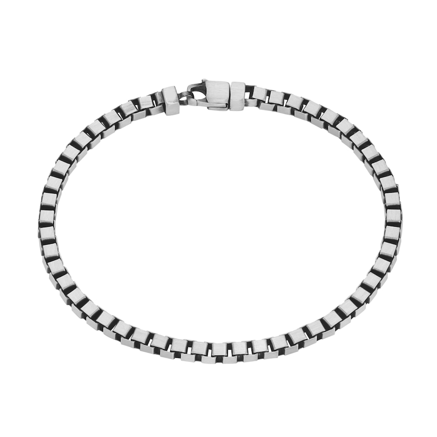 Giorgio Martello Milano Armband Venezinanerkette, massiv, geschwärzt, Silber 925 21 cm