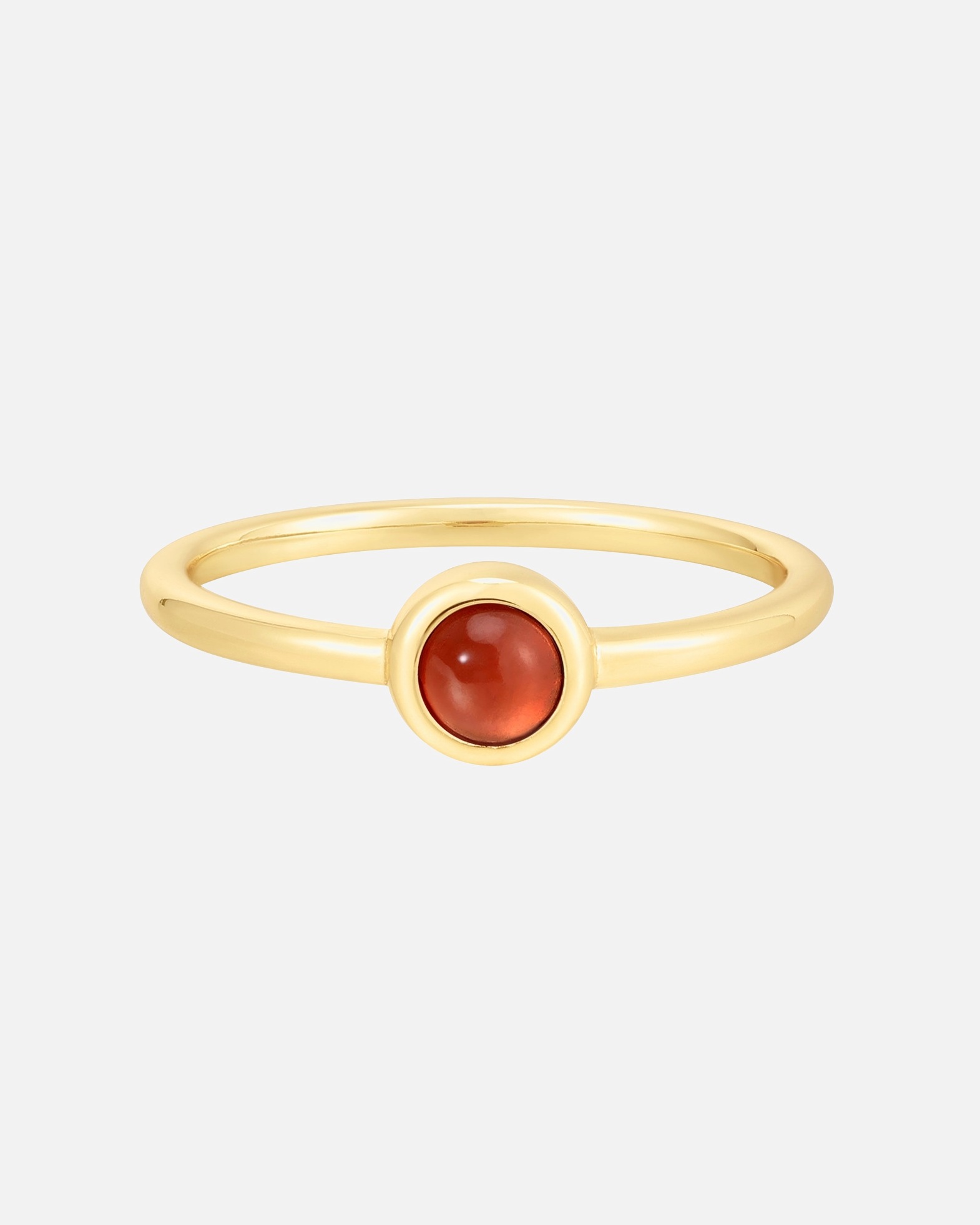 Ring für Weiblich Glanzstücke München Ring aus Sterling Silber in Gelbgold mit Granat 48