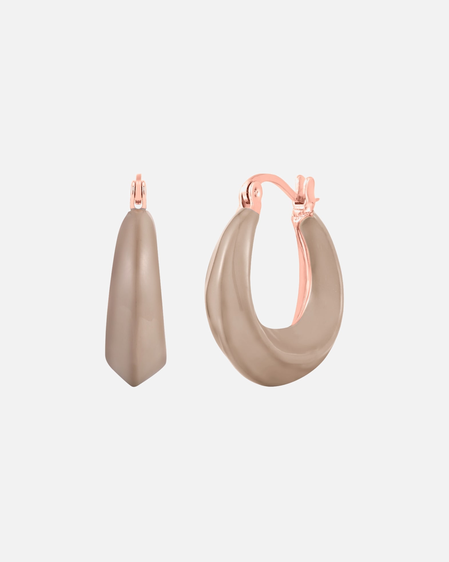 Creolen für Weiblich Yokoamii Creolen aus Messing in Roségold 24,5 mm