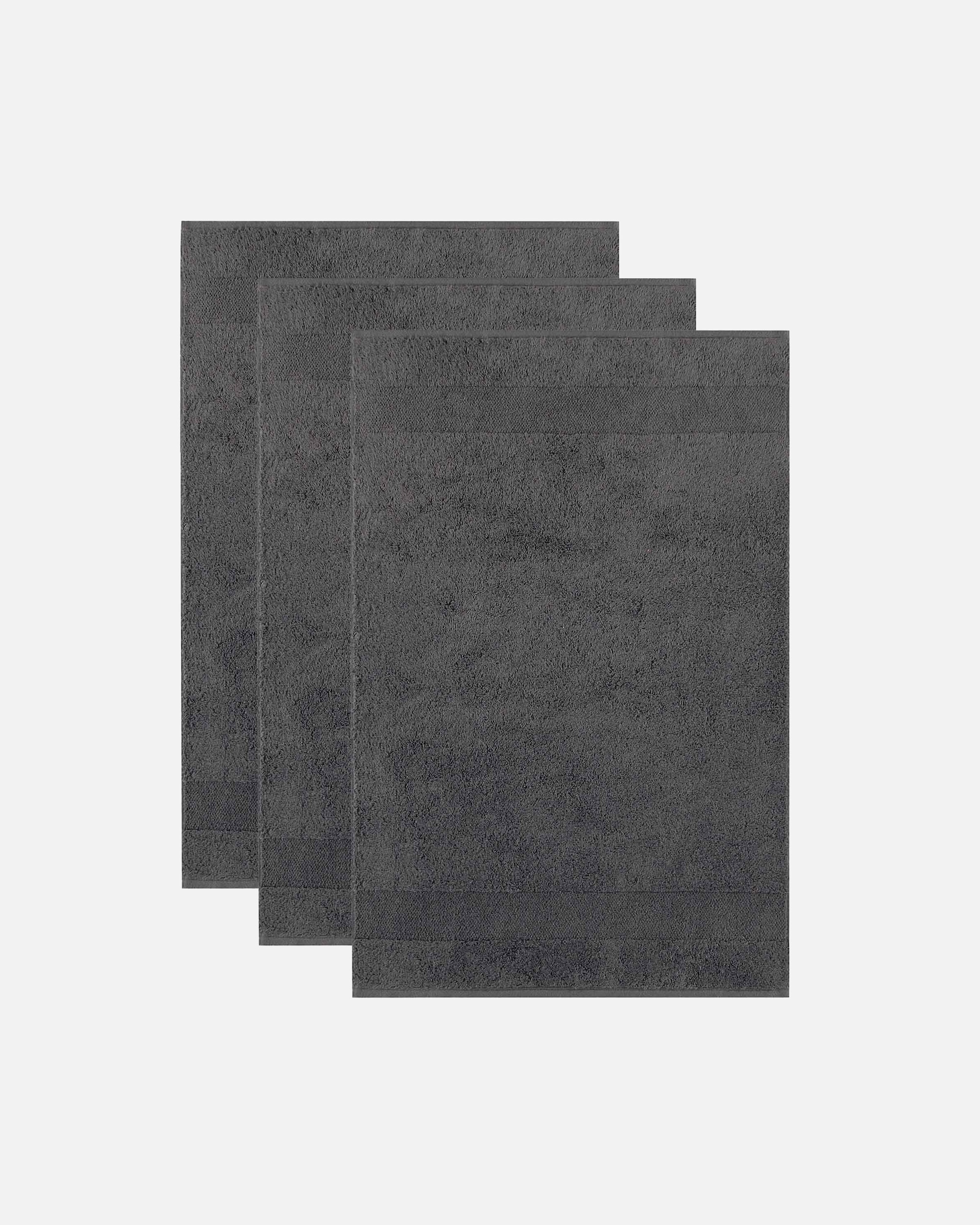 Handtuch für Unisex Villeroy & Boch Gästetuch 3er Pack 'Gästetuch One' Dunkelgrau