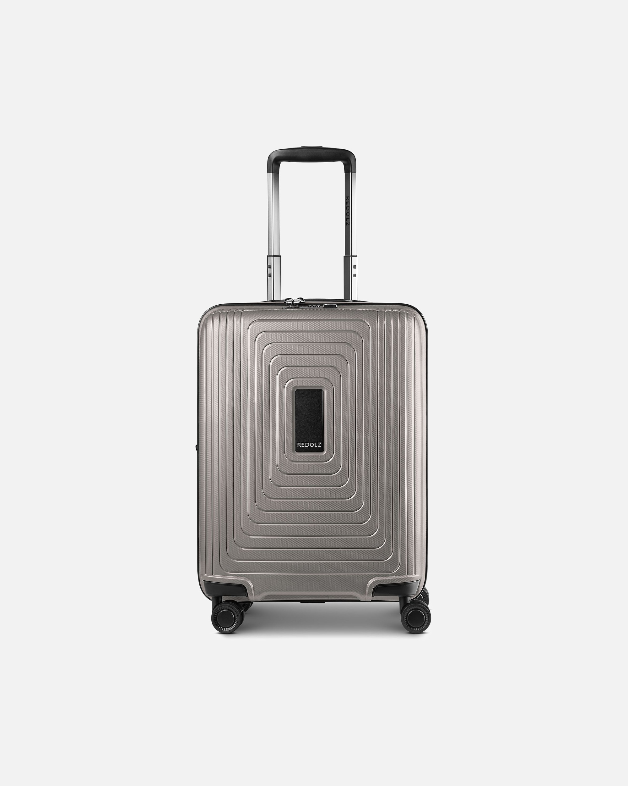 Handgepäckkoffer für Männlich Redolz Essentials 14 4 Rollen Kabinentrolley 55 cm mit Dehnfalte coffee grey metallic