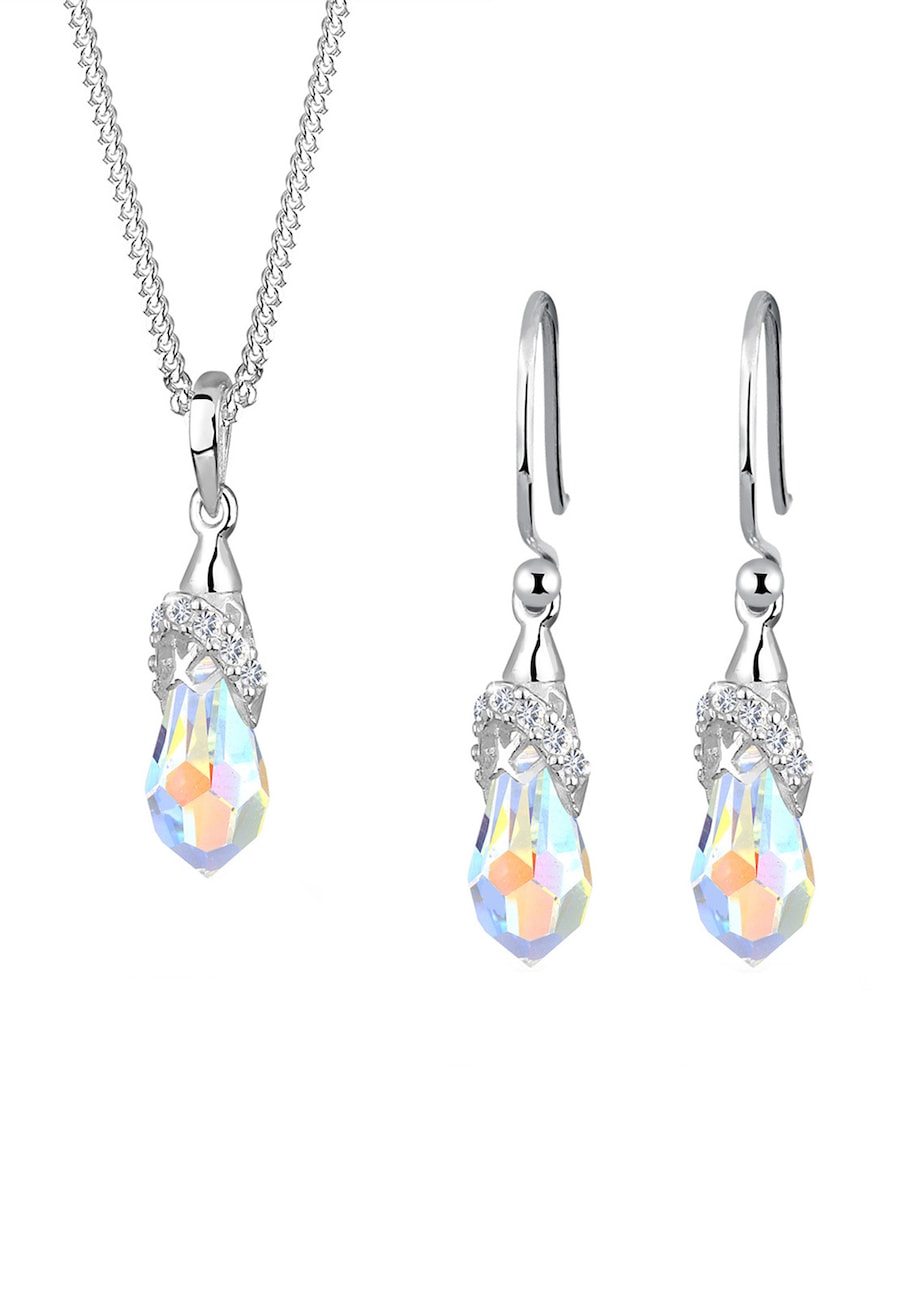 Elli Tropfen Silber, mit Kristallen von Swarovski Weiß Damen