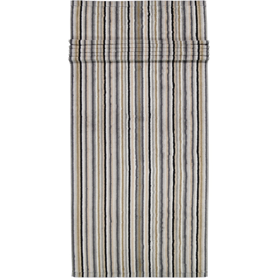 Cawö Waschlappen 1er Pack 'Life Style Stripes' Saunatuch 70x180 cm Grau