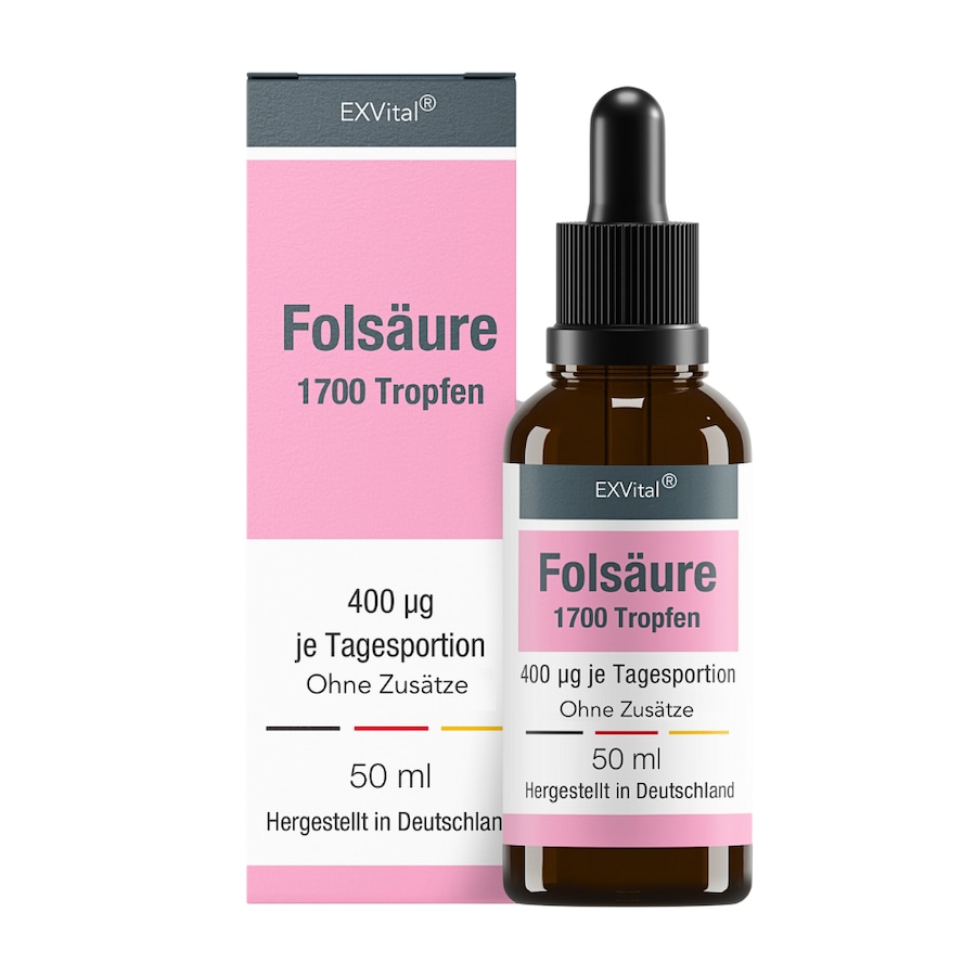 EXVital Folsäure Tropfen, Vitamin B9 50 ml