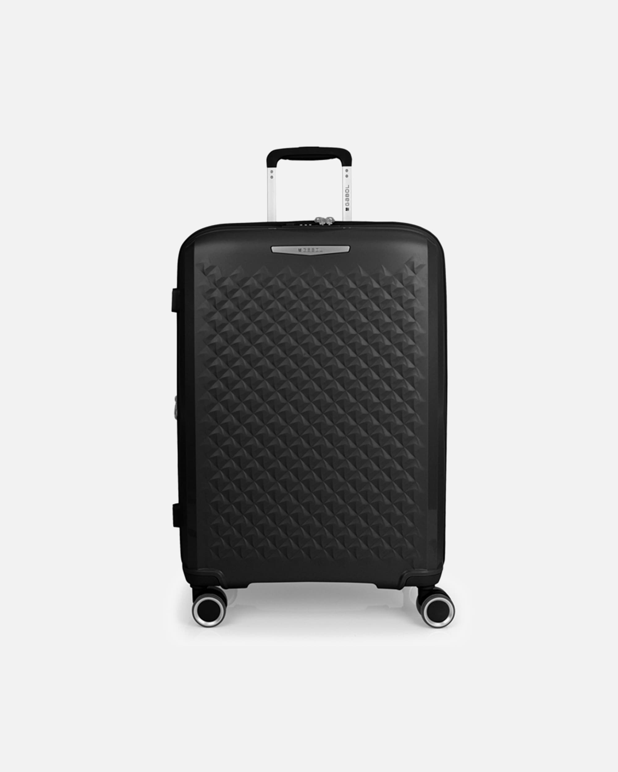Koffer für Männlich Gabol Queens 4 Rollen Trolley M 64.5 cm mit Dehnfalte negro