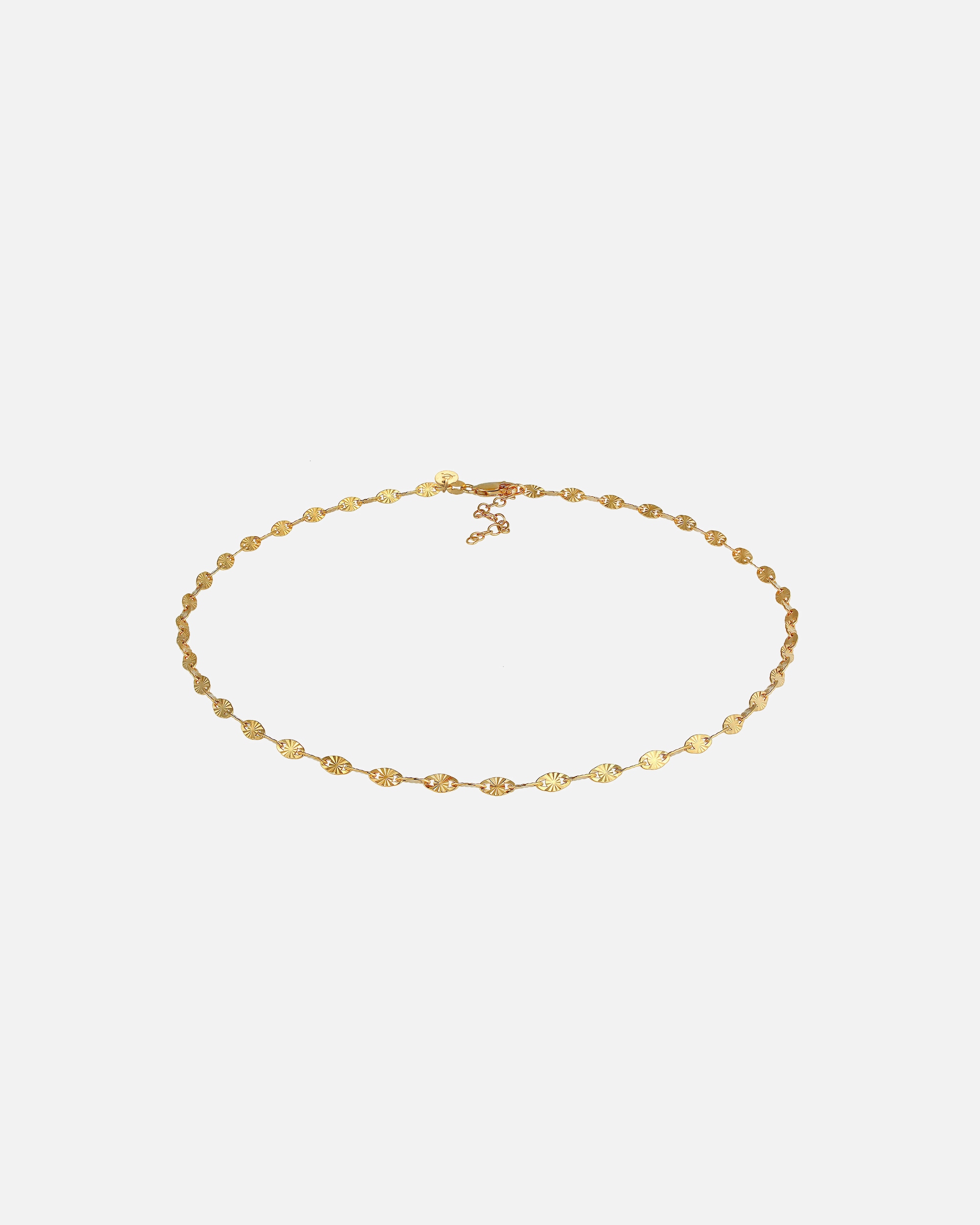 Halskette für Weiblich Elli PREMIUM Choker Plättchen Vintage Stern Look 925 Silber goldfarben