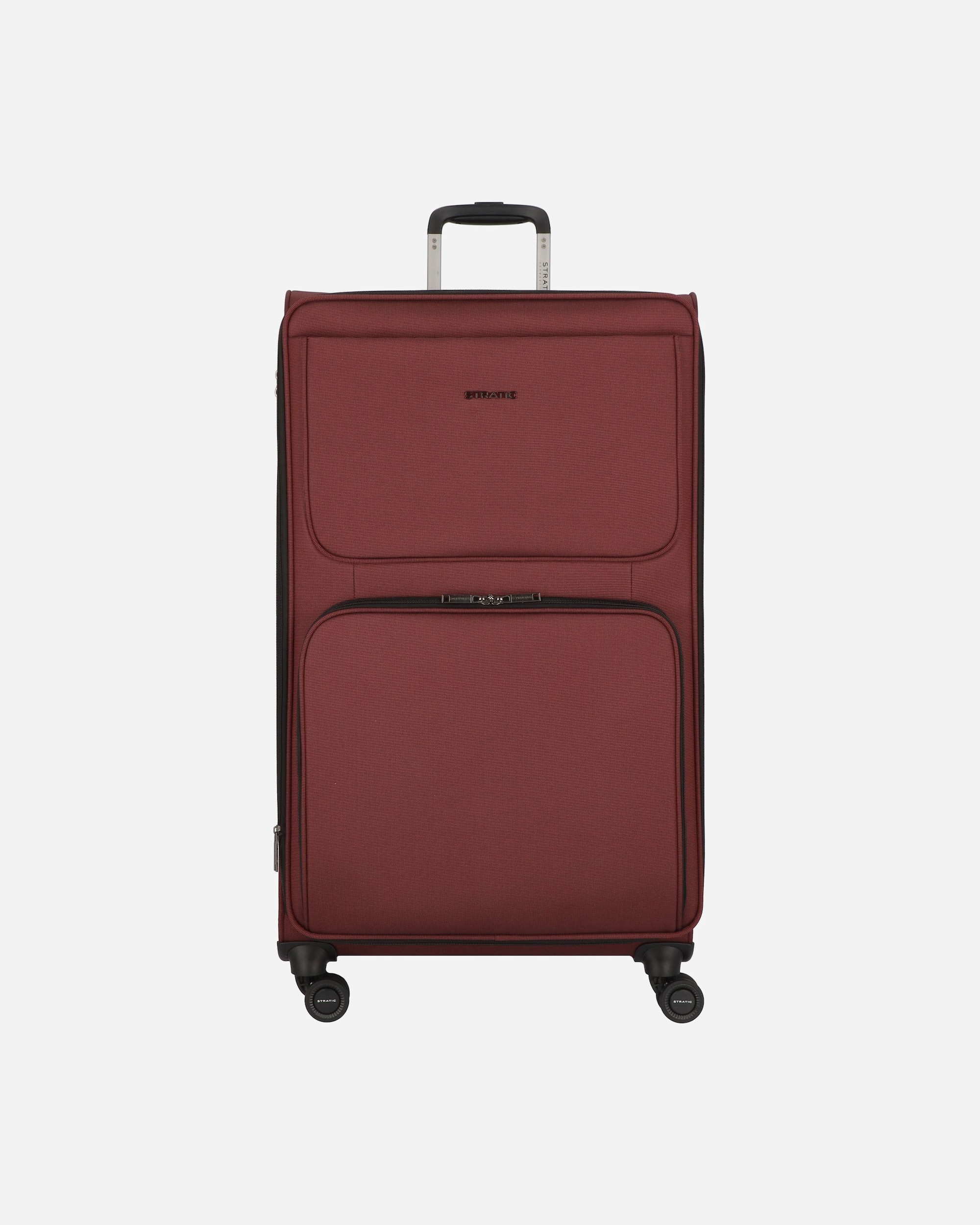 Trolley für Männlich Stratic Bendigo Light Plus 4-Rollen Trolley 84 cm Laptopfach redwine
