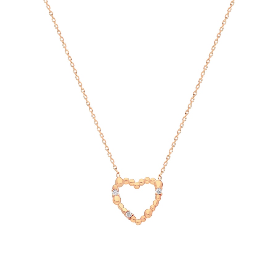 dKeniz Kette 925/- Sterling Silber Zirkonia weiß 42+3cm Weiss Damen