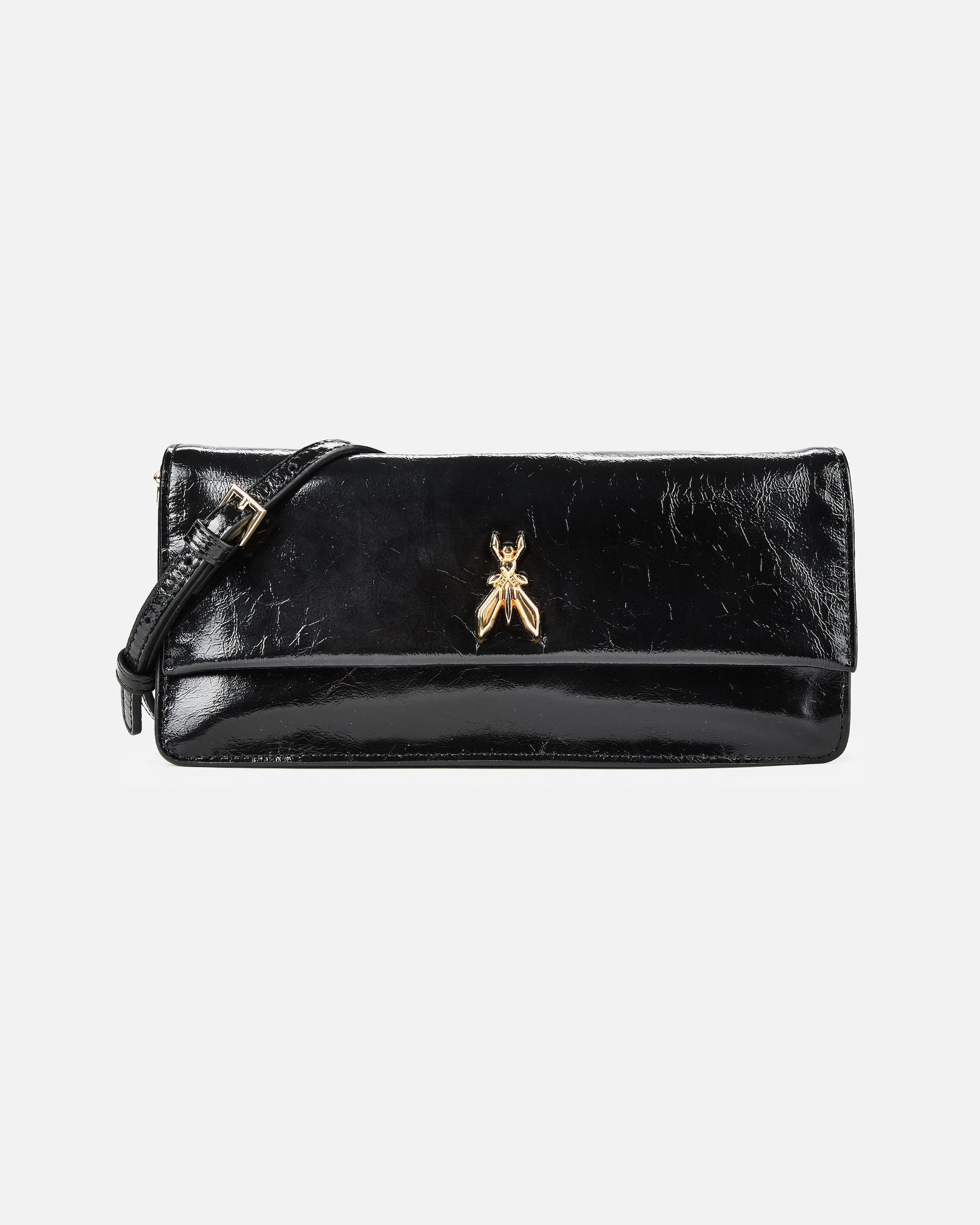 Tasche für Weiblich Patrizia Pepe Umhängetasche crinkle black